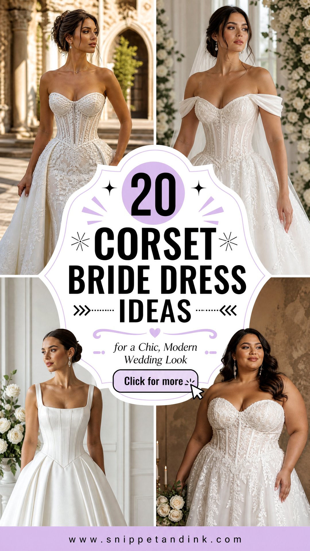 20 Corset Bride Dress Ideas for a Chic Modern Wedding Look - 20 Corset Bride Dress Ideas for a Chic, Modern Wedding Look