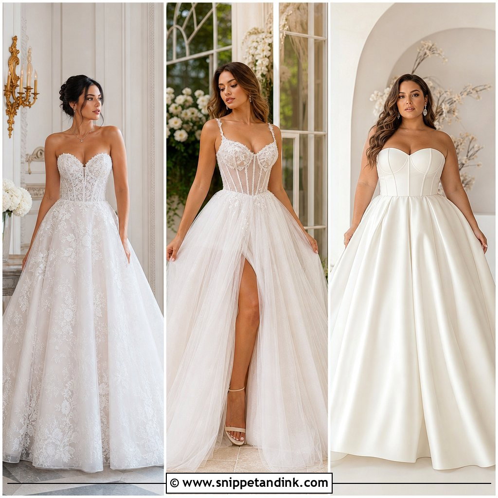20 Corset Style Wedding Dress Ideas for a Sculpted Bridal Look
