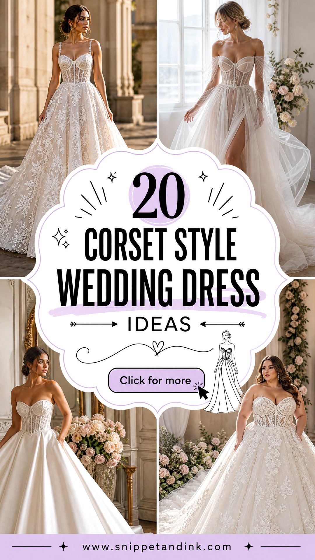 20 Corset Style Wedding Dress Ideas for a Sculpted Bridal Look - 20 Corset Style Wedding Dress Ideas for a Sculpted Bridal Look