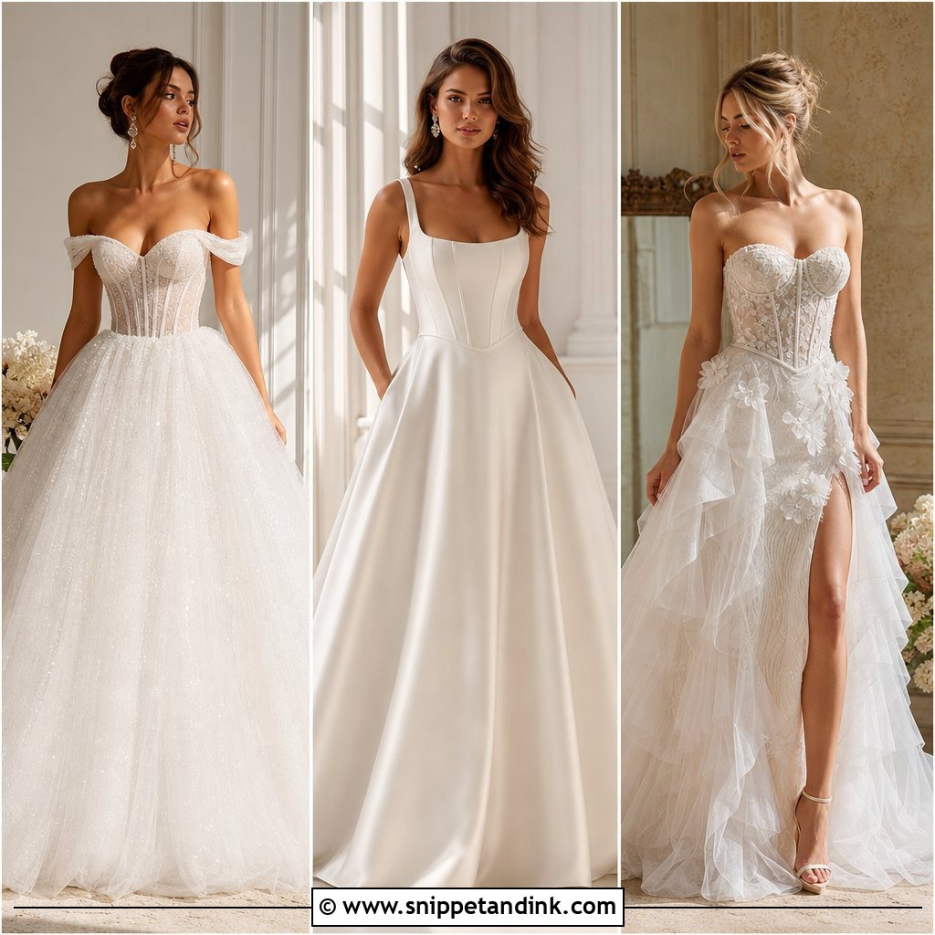 20 Corset and Skirt Wedding Dress Ideas for Modern Brides