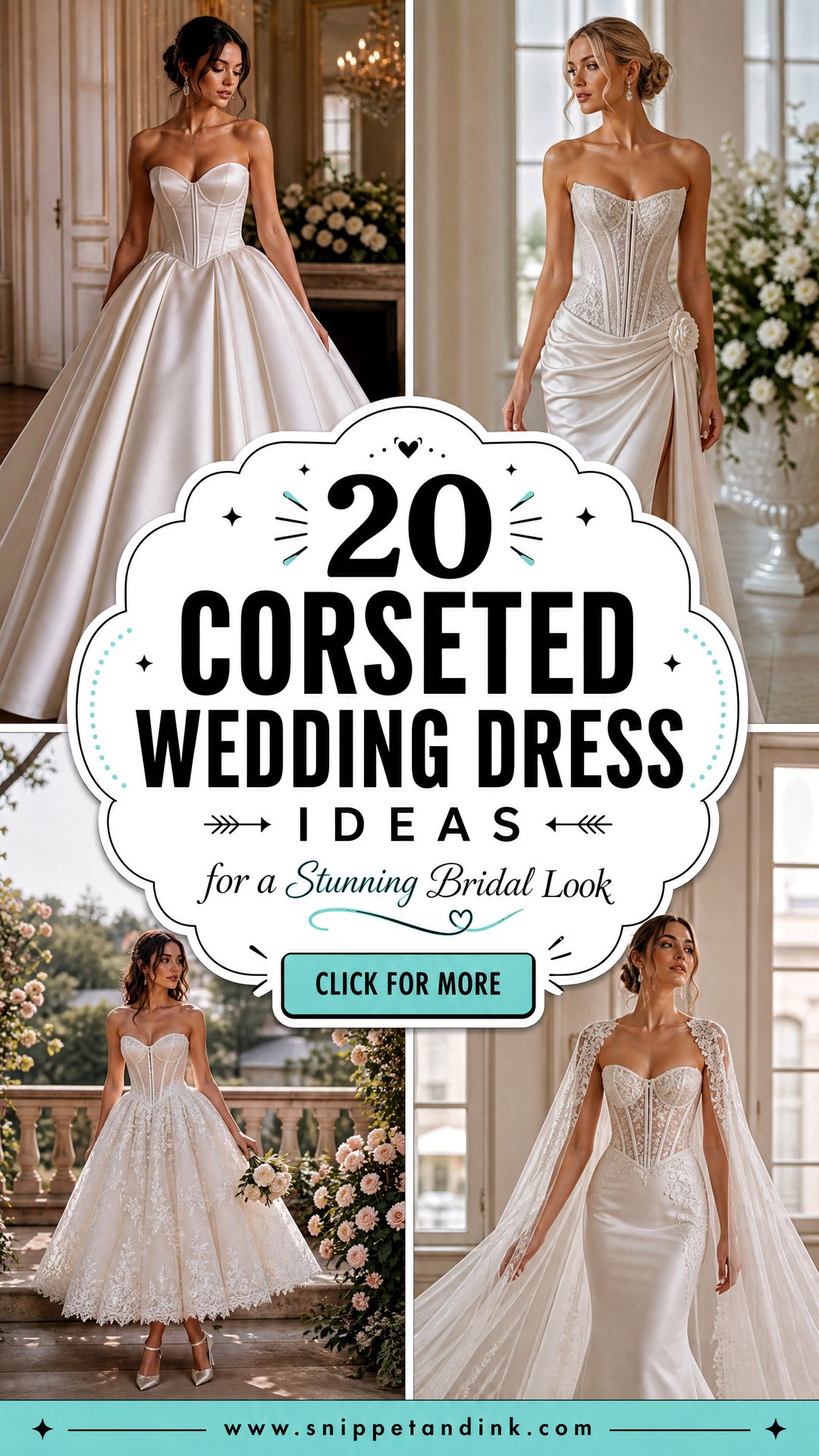 20 Corseted Wedding Dress Ideas for a Stunning Bridal Look - 20 Corseted Wedding Dress Ideas for a Stunning Bridal Look