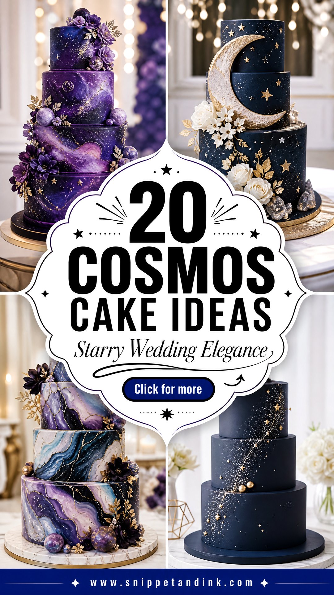 20 Cosmos Cake Ideas for Wedding With Starry Elegance - 20 Cosmos Cake Ideas for Wedding With Starry Elegance