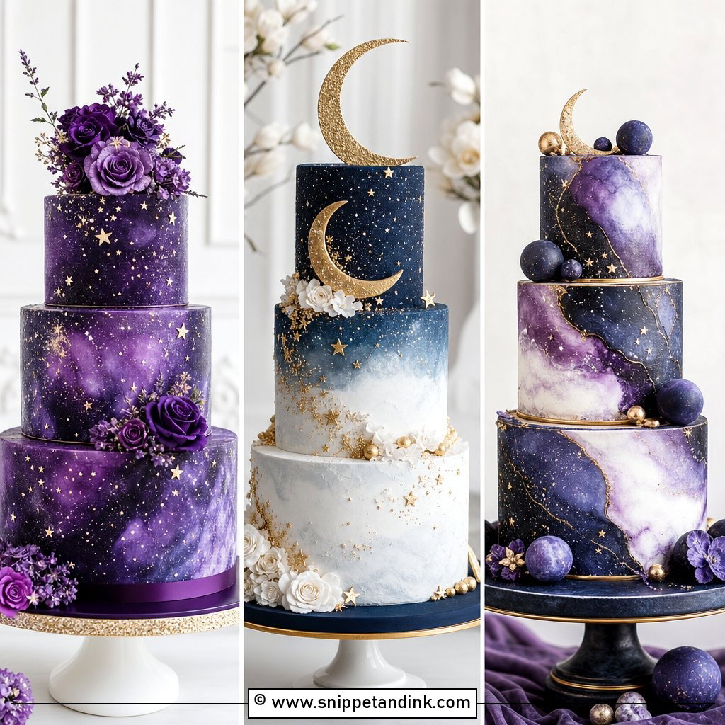 20 Cosmos Cake Ideas for Wedding With Starry Elegance