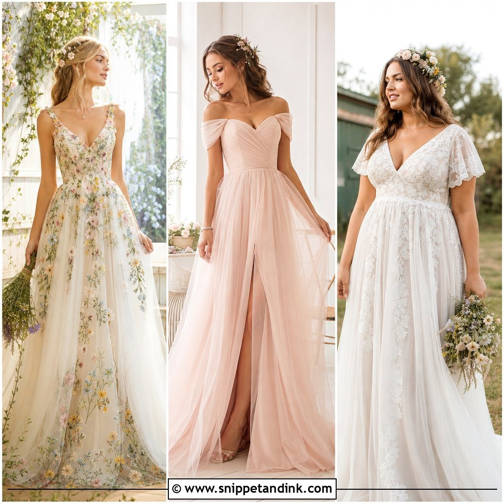 20 Cottagecore Wedding Dresses for Dreamy Outdoor Brides