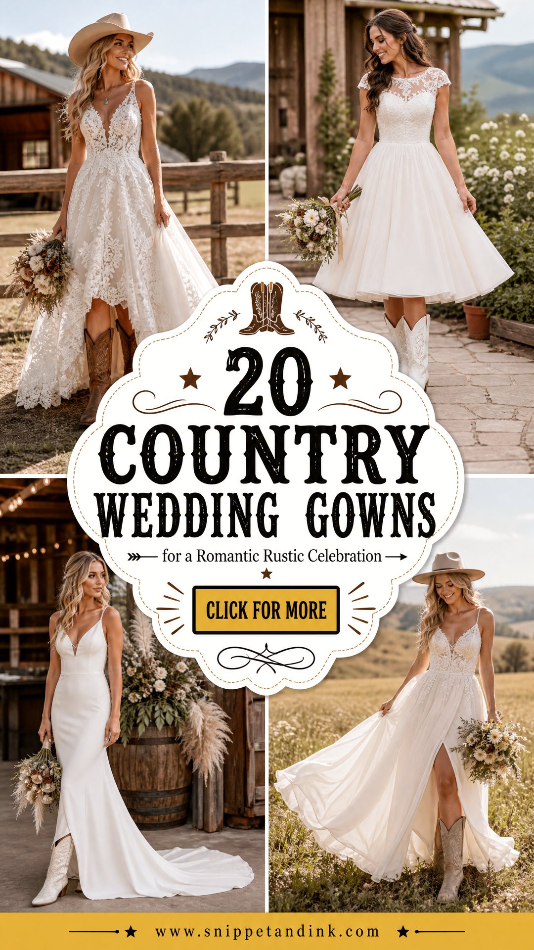 20 Country Wedding Gowns for a Romantic Rustic Celebration - 20 Country Wedding Gowns for a Romantic Rustic Celebration