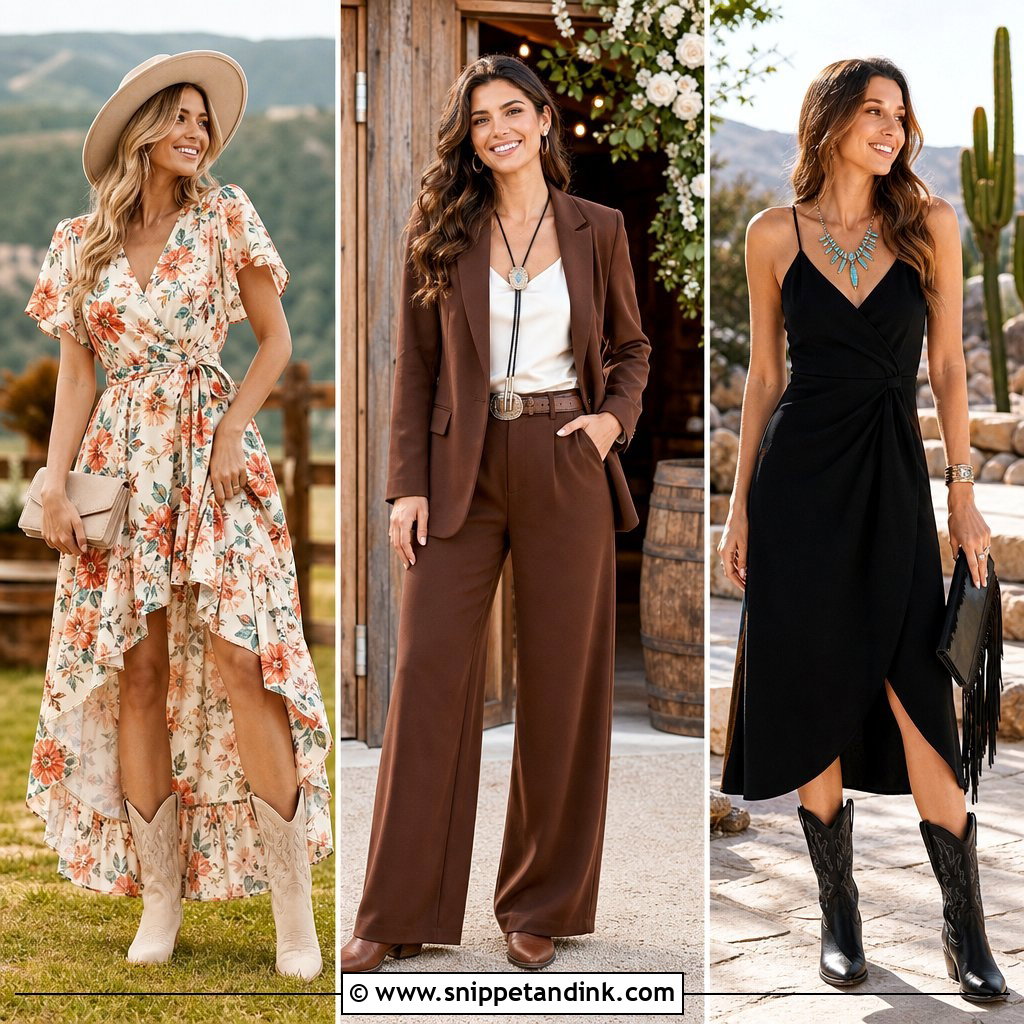 20 Country Wedding Outfits for Rustic-Chic Guests and Couples