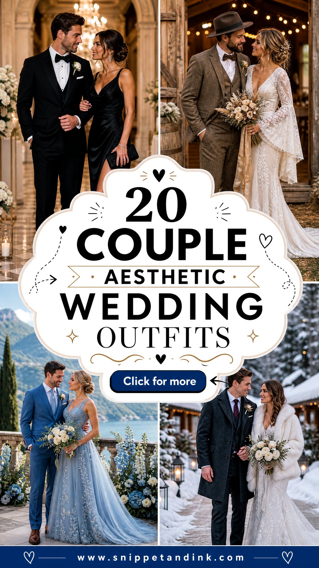 20 Couple Aesthetic Wedding Outfits for Picture-Perfect Style - 20 Couple Aesthetic Wedding Outfits for Picture-Perfect Style