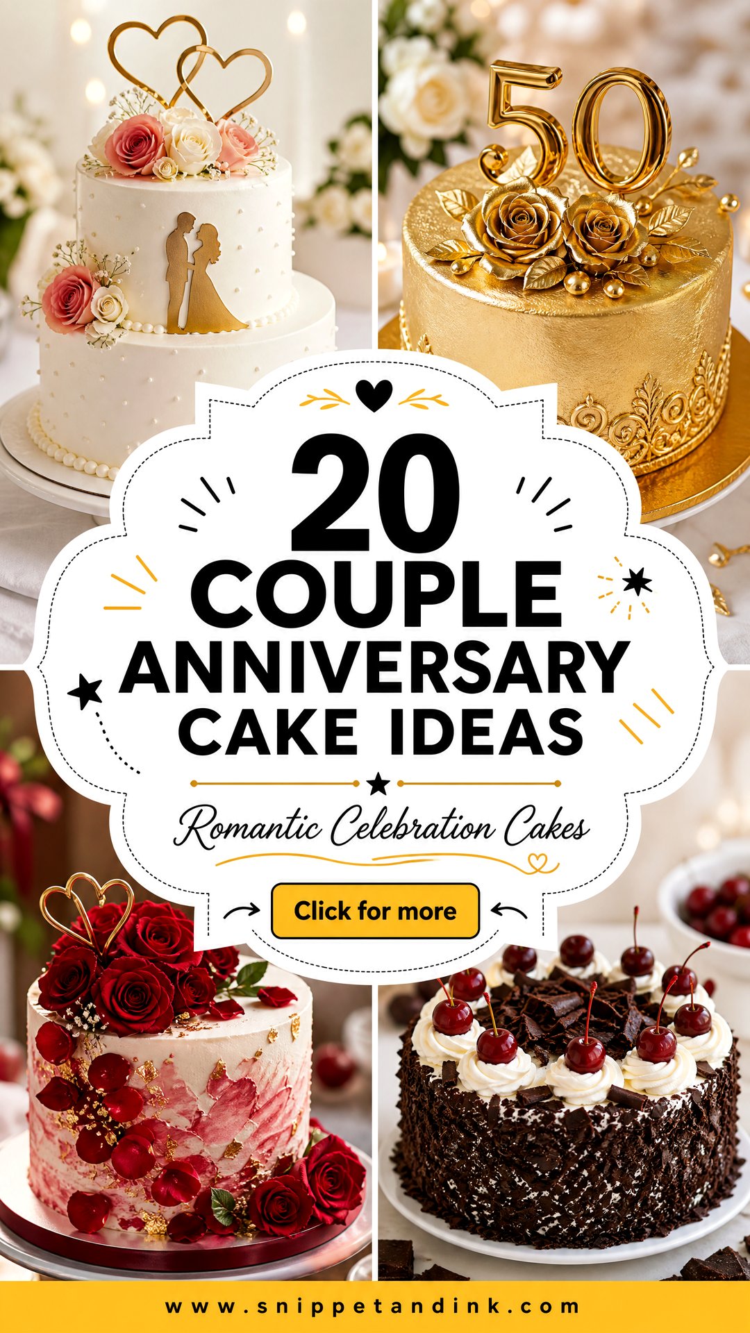 20 Couple Anniversary Cake Ideas for Romantic Celebrations - 20 Couple Anniversary Cake Ideas for Romantic Celebrations
