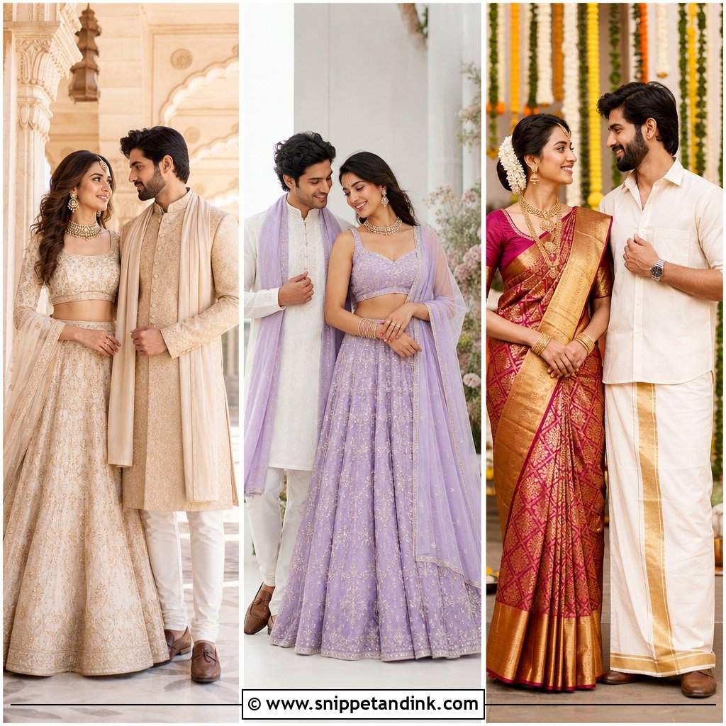 20 Couple Matching Indian Outfits for Festive Wedding Style