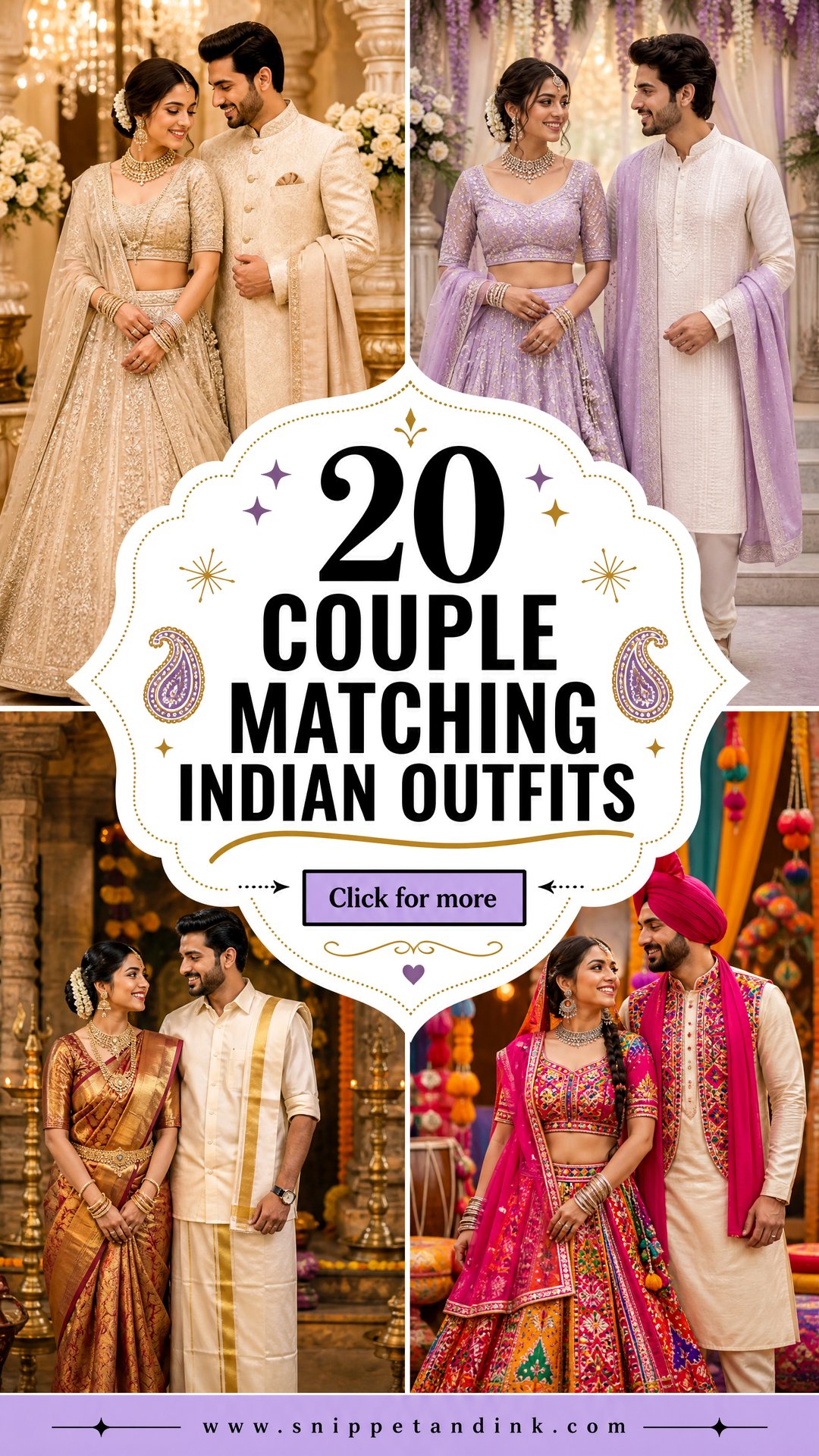 20 Couple Matching Indian Outfits for Festive Wedding Style - 20 Couple Matching Indian Outfits for Festive Wedding Style