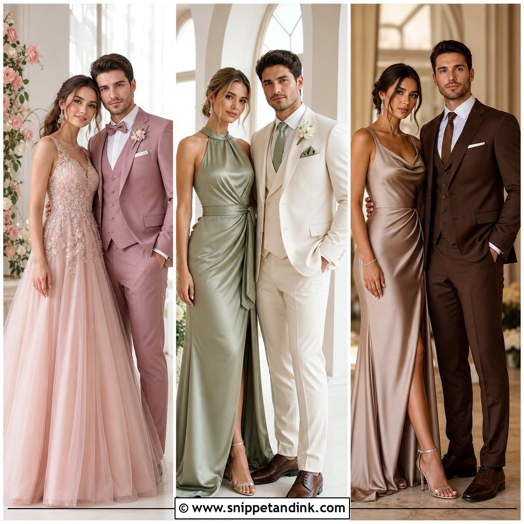 20 Couple Matching Wedding Outfits for a Chic Coordinated Look