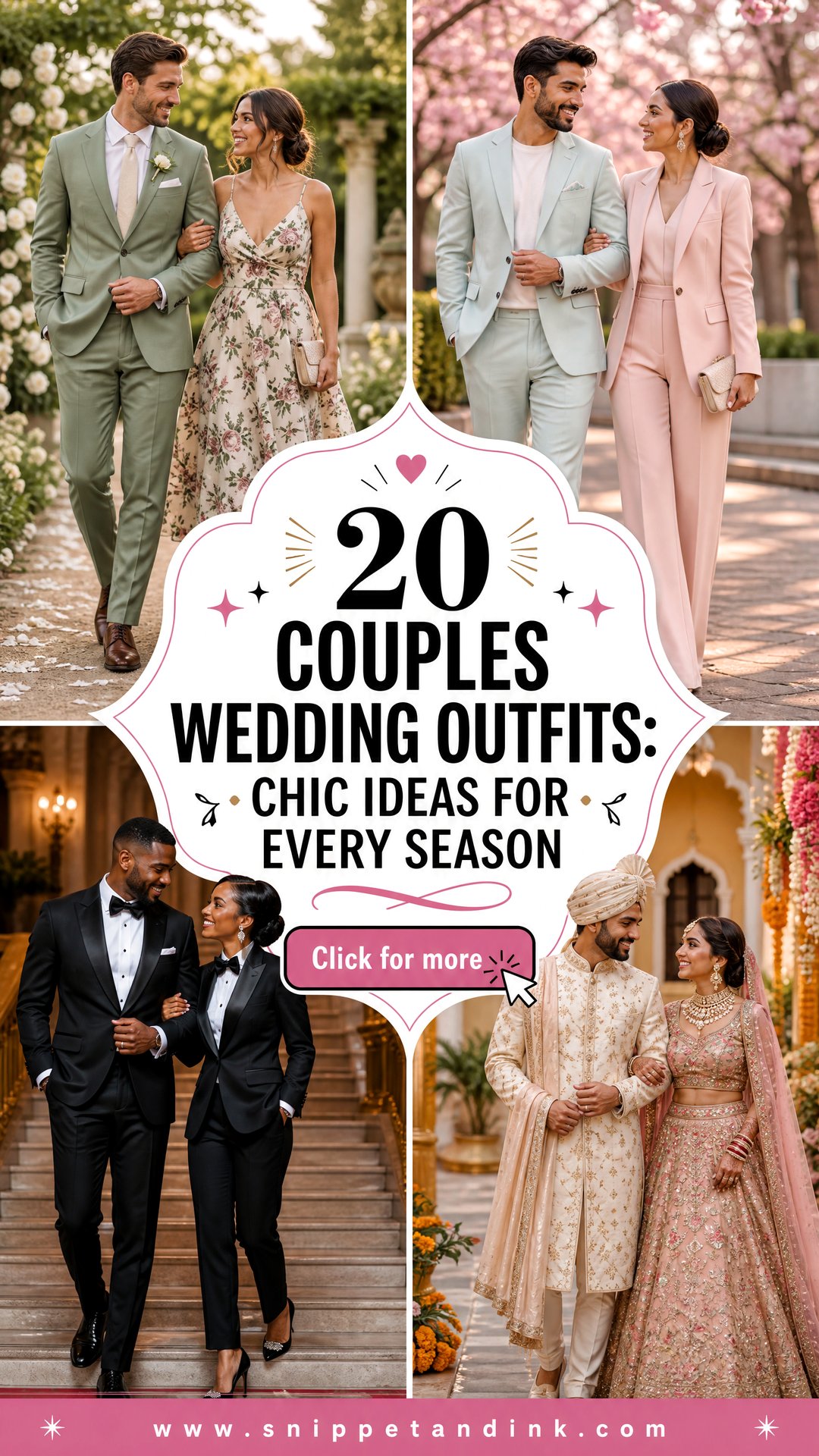 20 Couples Wedding Outfits Chic Ideas for Every Season - 20 Couples Wedding Outfits: Chic Ideas for Every Season