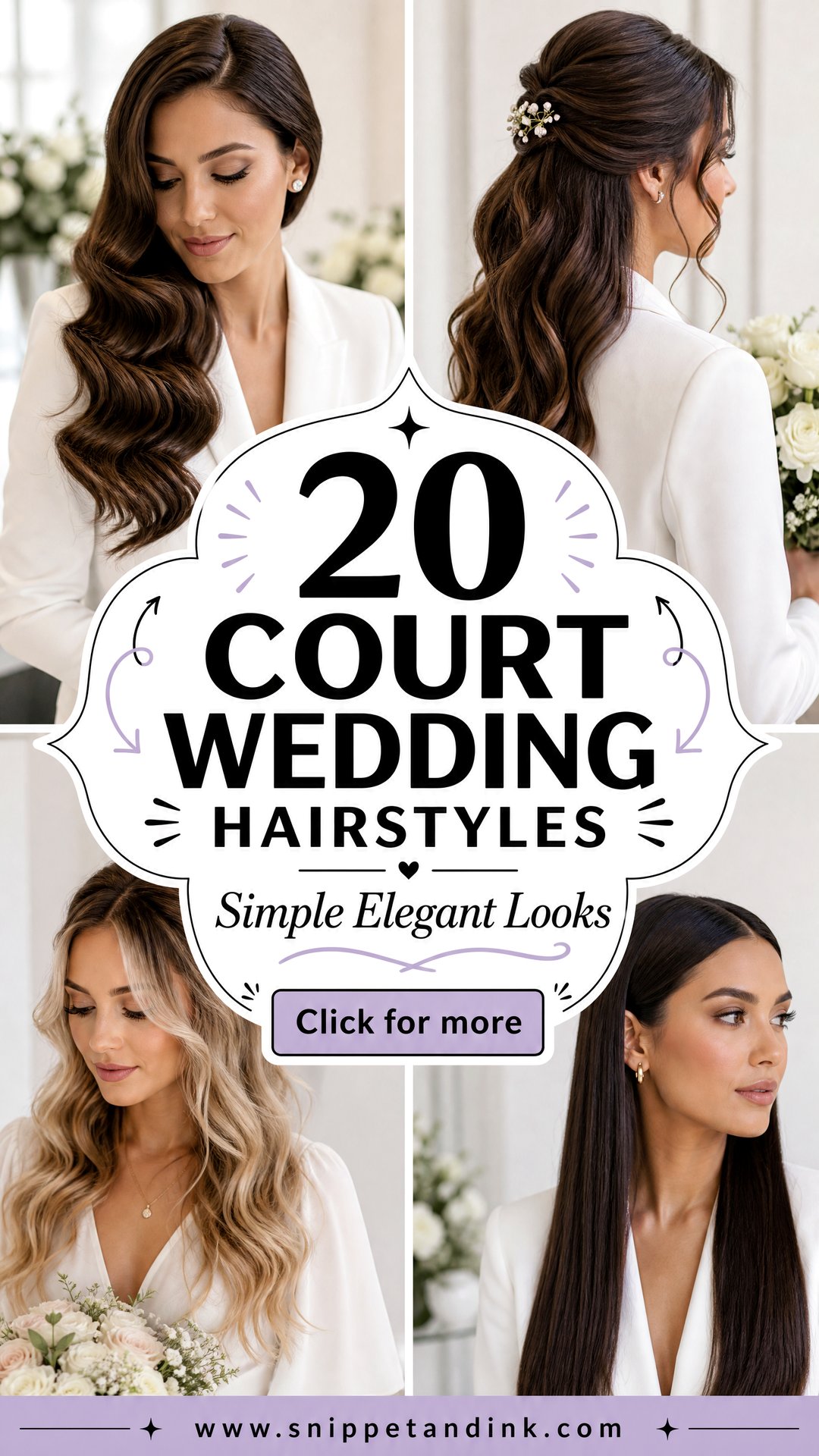 20 Court Wedding Hairstyles for Simple Elegant Bridal Looks - 20 Court Wedding Hairstyles for Simple, Elegant Bridal Looks