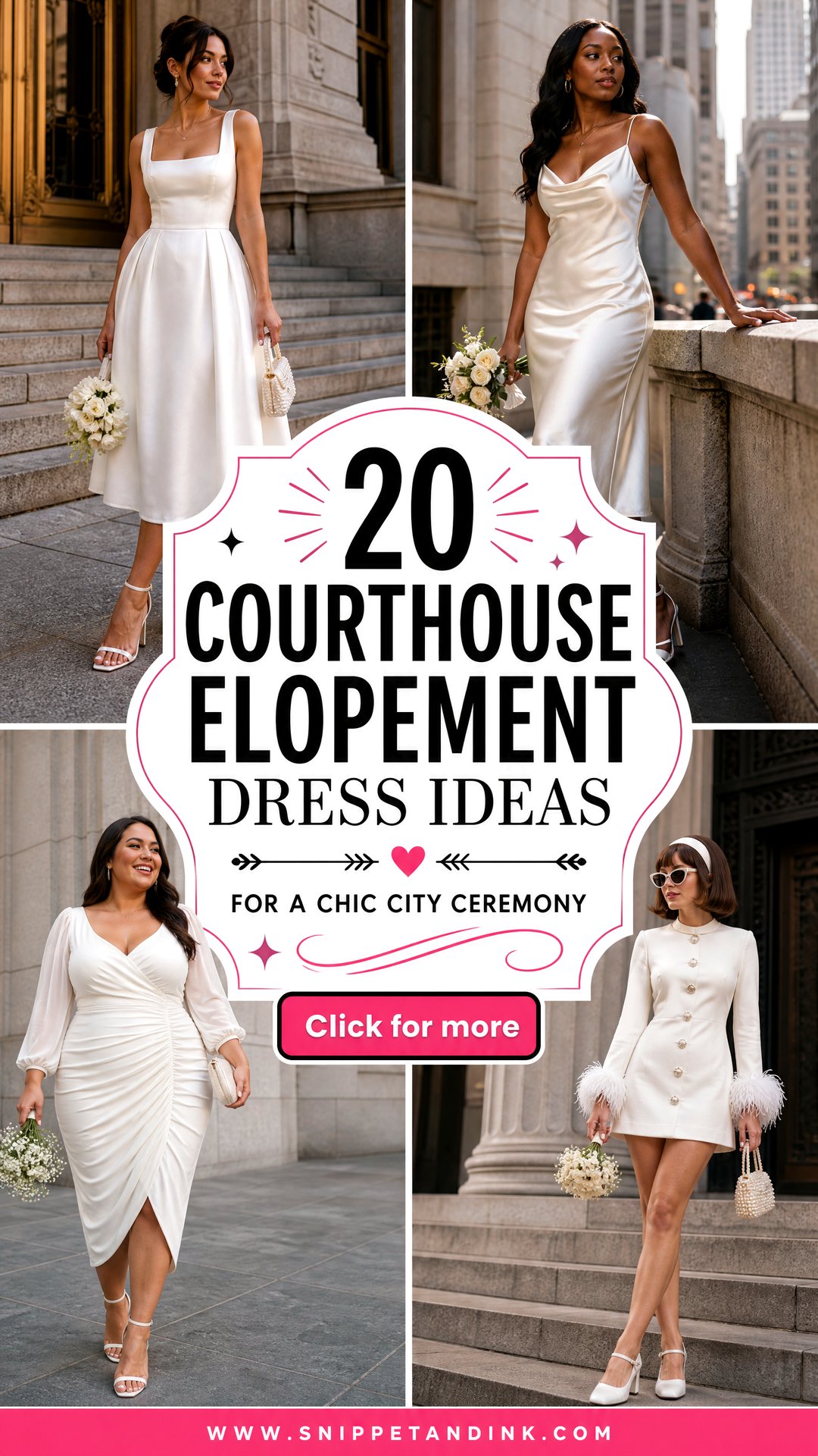 20 Courthouse Elopement Dress Ideas for a Chic City Ceremony - 20 Courthouse Elopement Dress Ideas for a Chic City Ceremony