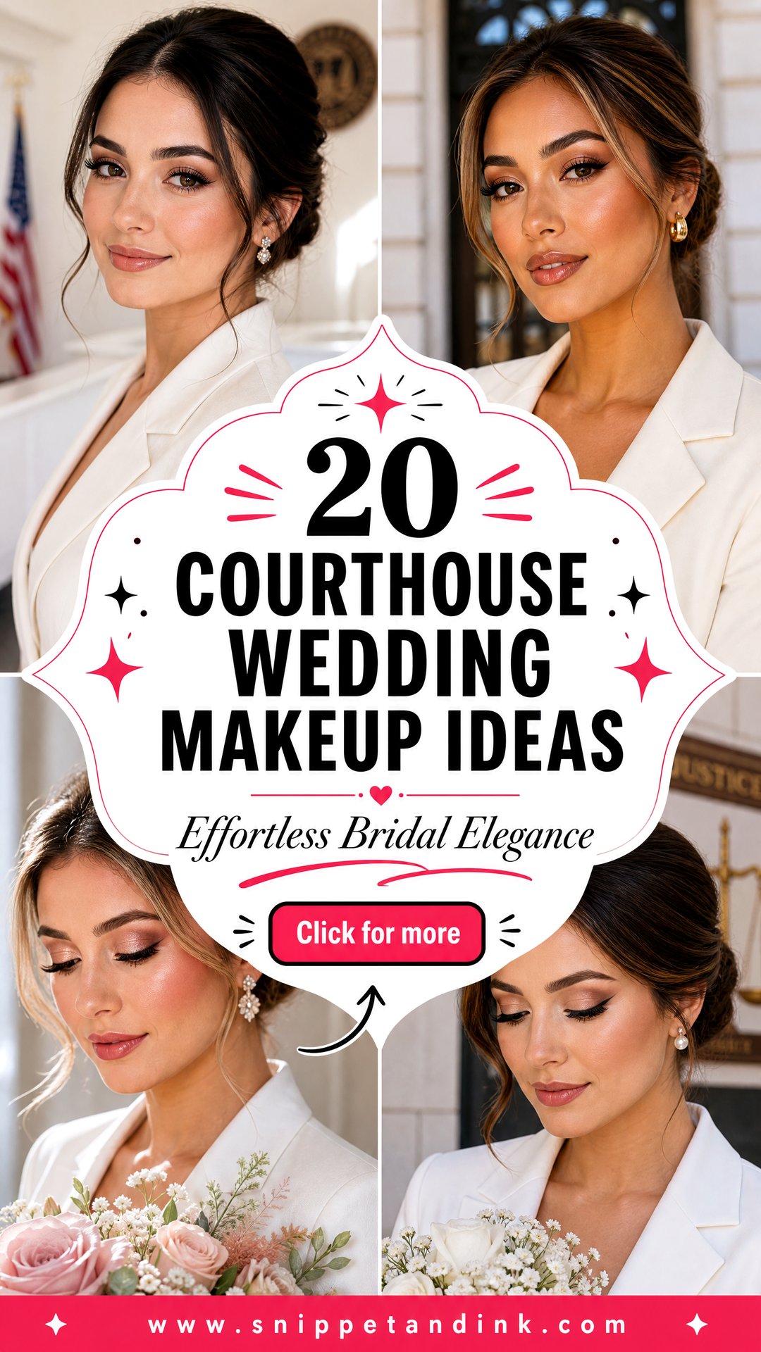 20 Courthouse Wedding Makeup Ideas for Effortless Elegance - 20 Courthouse Wedding Makeup Ideas for Effortless Elegance