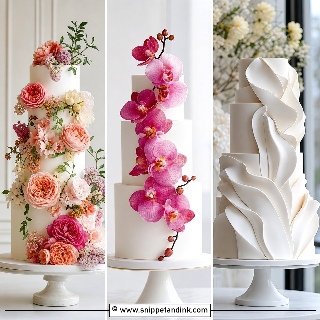 20 Couture Cakes for Wedding Receptions That Feel Luxe