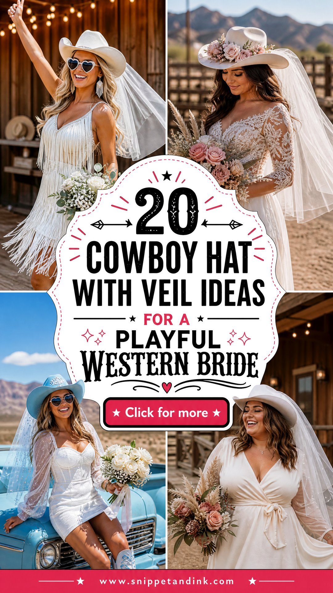 20 Cowboy Hat with Veil Ideas for a Playful Western Bride - 20 Cowboy Hat with Veil Ideas for a Playful Western Bride