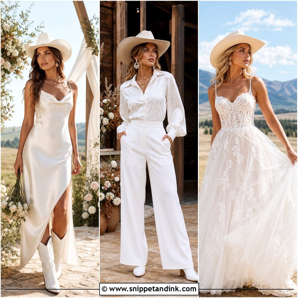 20 Cowboy Wedding Outfits for Women for Stylish Western Guests