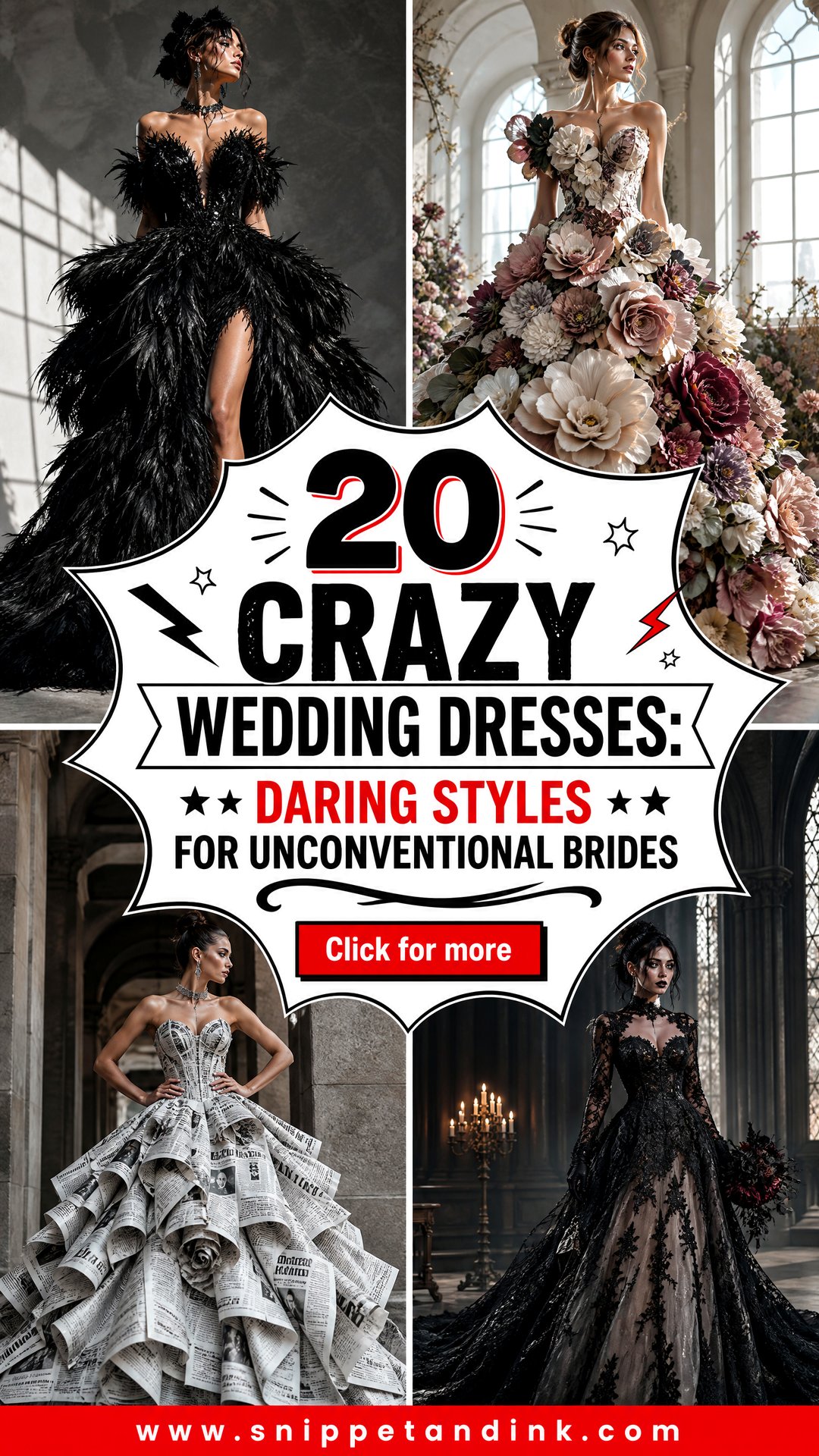 20 Crazy Wedding Dresses Daring Styles for Unconventional Brides - 20 Crazy Wedding Dresses: Daring Styles for Unconventional Brides