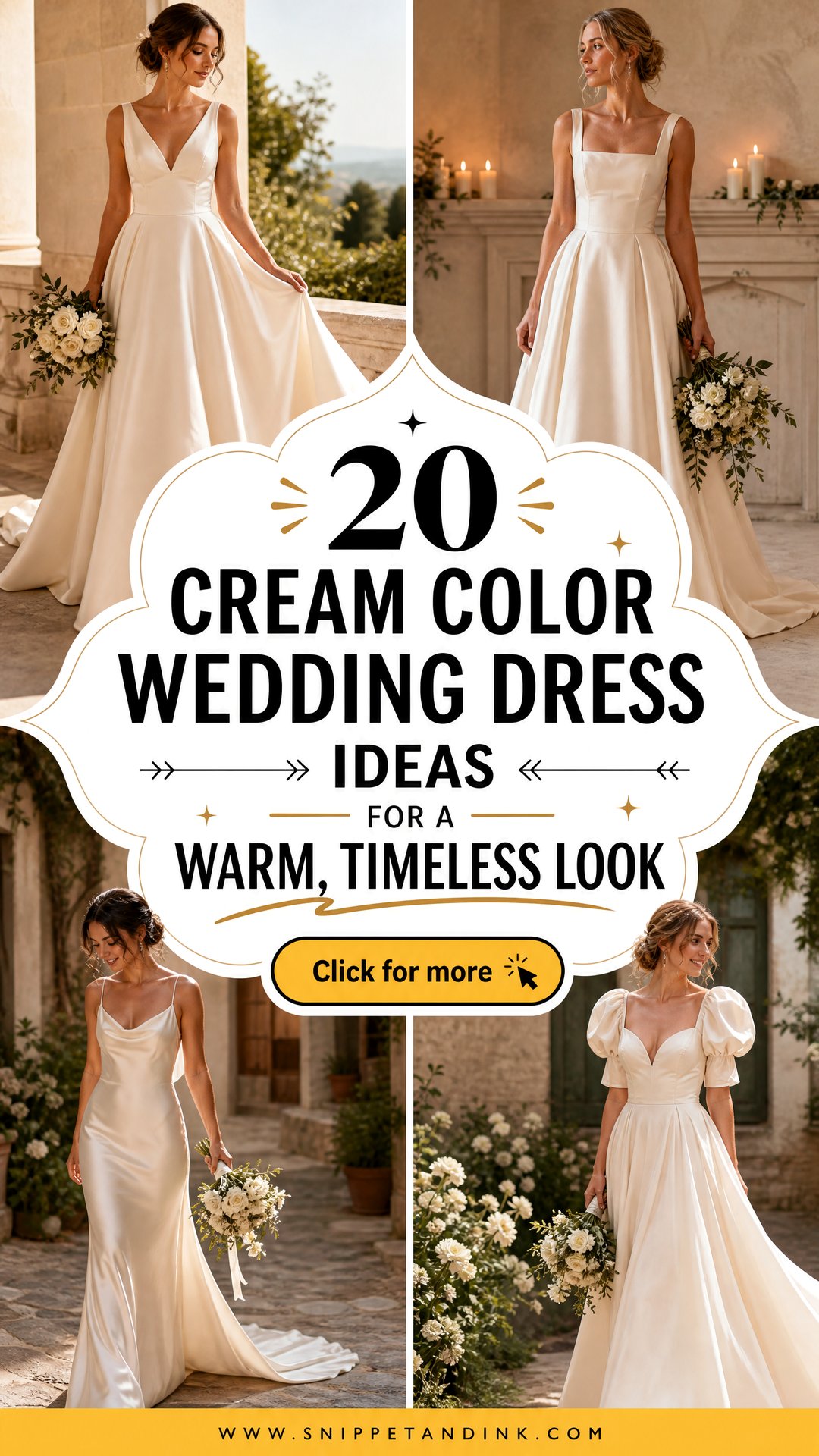 20 Cream Color Wedding Dress Ideas for a Warm Timeless Look - 20 Cream Color Wedding Dress Ideas for a Warm, Timeless Look