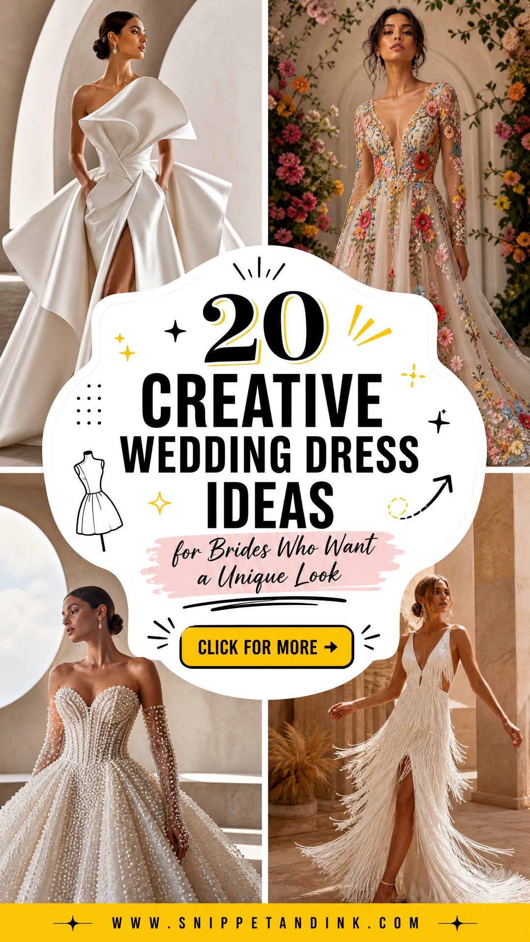 20 Creative Wedding Dress Ideas for Brides Who Want a Unique Look - 20 Creative Wedding Dress Ideas for Brides Who Want a Unique Look