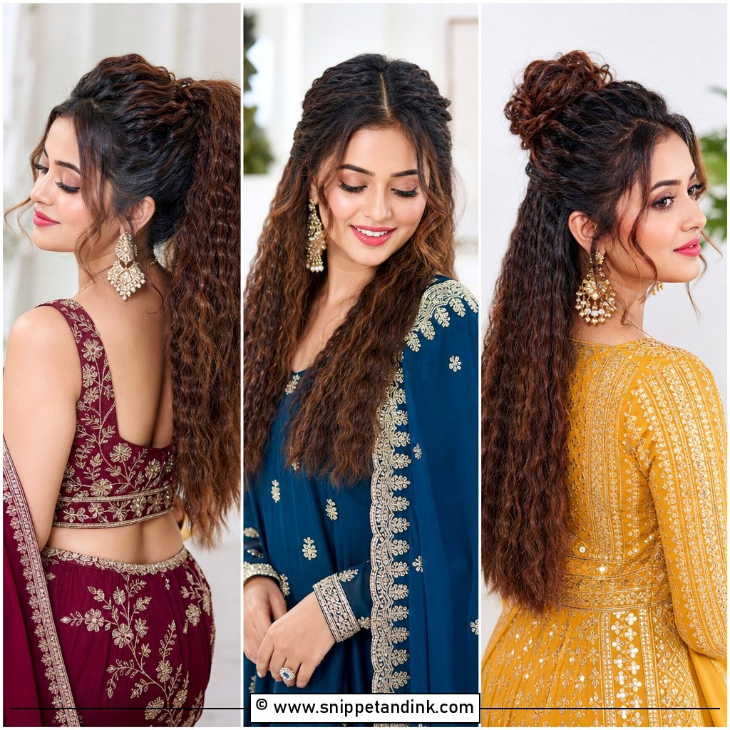 20 Crimping Hairstyles Indian Wedding Looks for Glam Brides