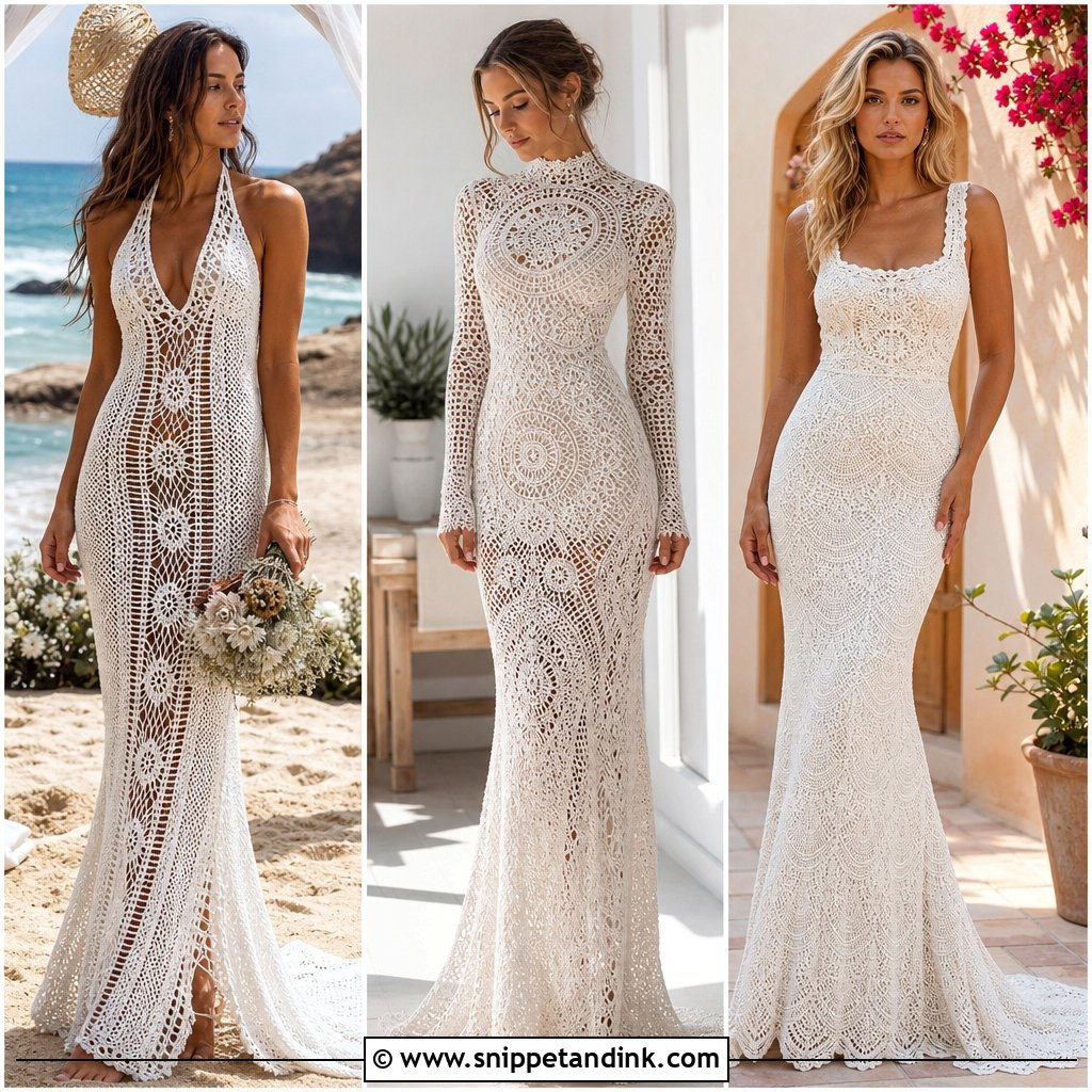 20 Crochet Wedding Dresses for Boho Brides Who Love Texture