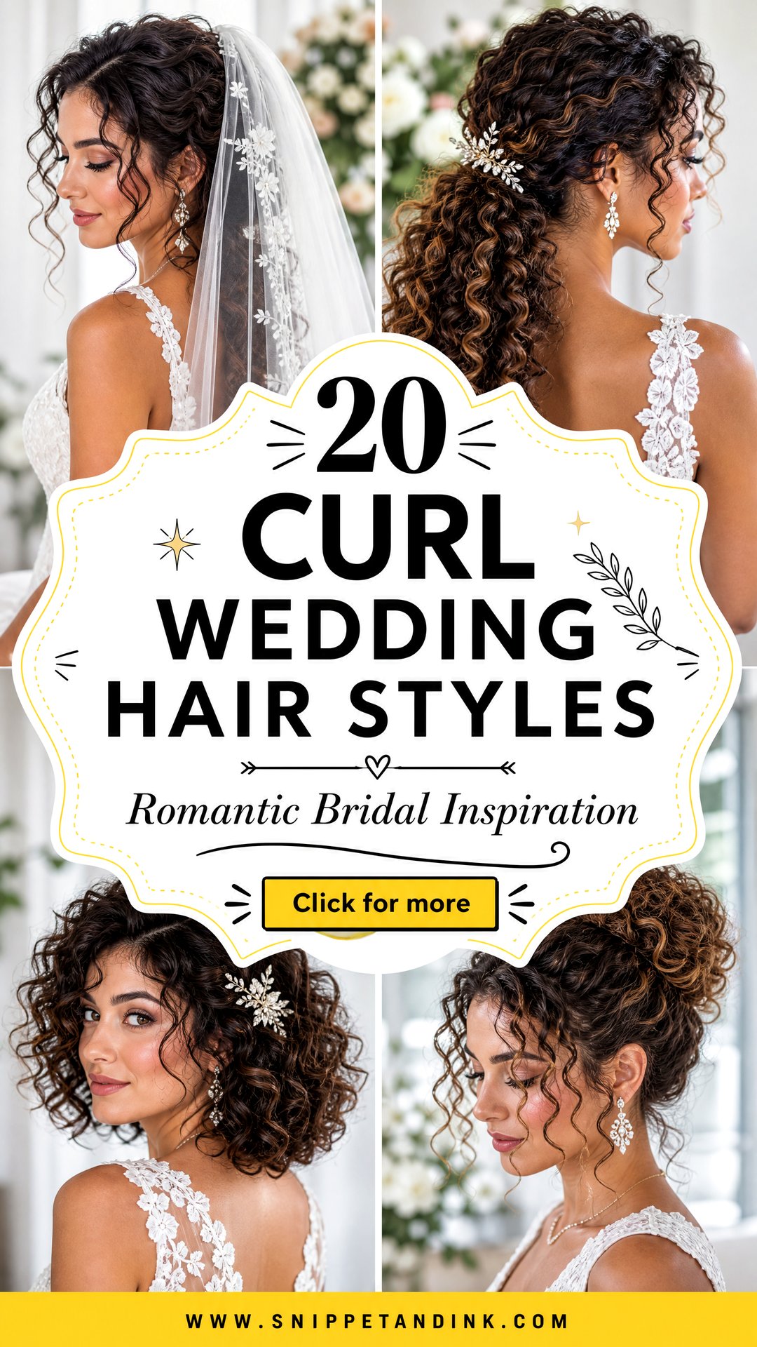 20 Curl Wedding Hair Styles for Romantic Bridal Inspiration - 20 Curl Wedding Hair Styles for Romantic Bridal Inspiration