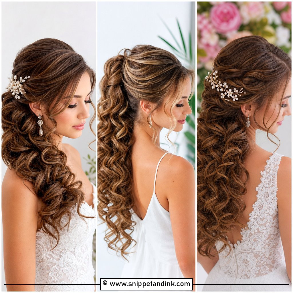 20 Curled Bridal Hair Ideas for Elegant Wedding-Day Glam