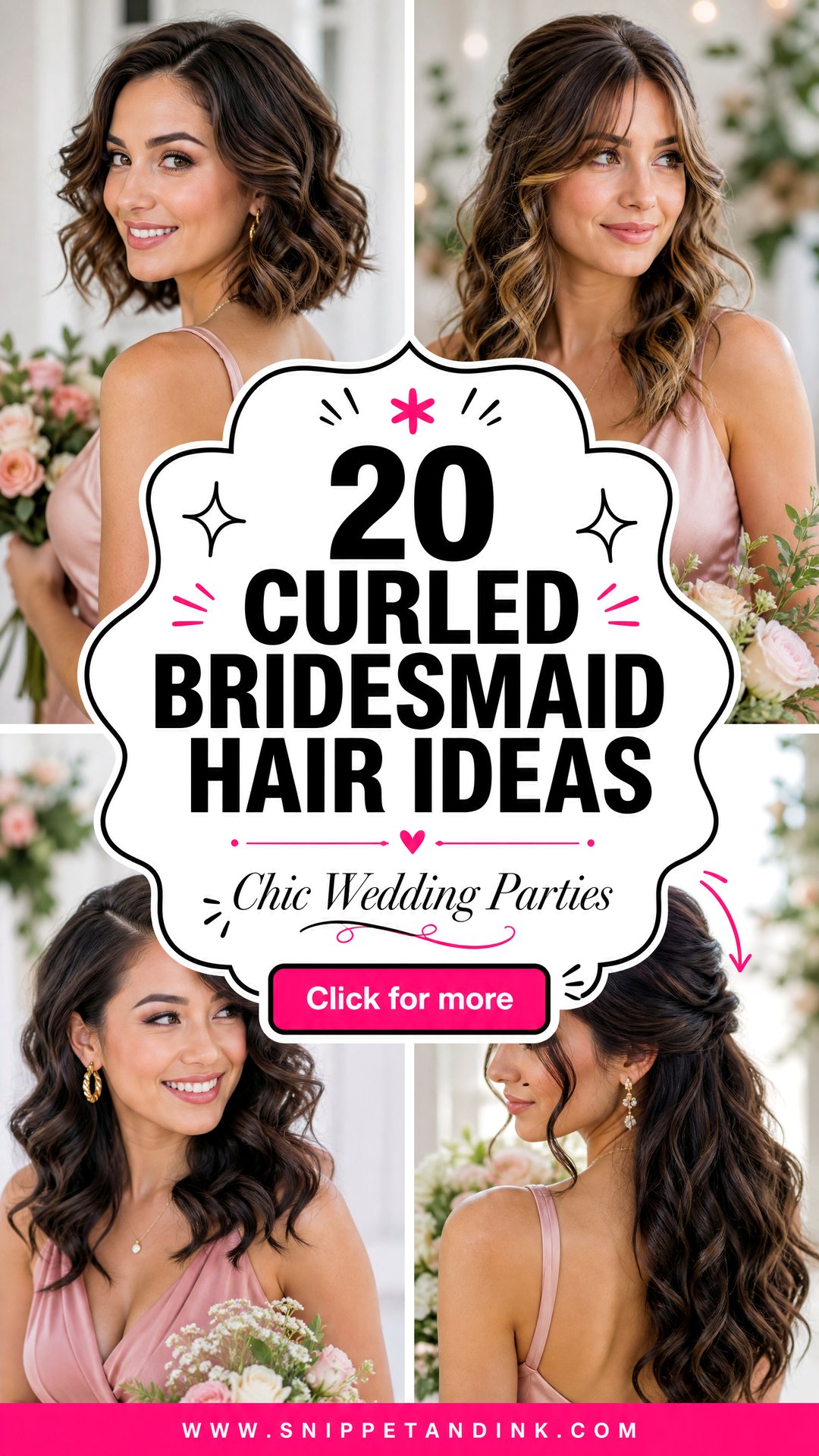 20 Curled Bridesmaid Hair Ideas for Chic Wedding Parties - 20 Curled Bridesmaid Hair Ideas for Chic Wedding Parties