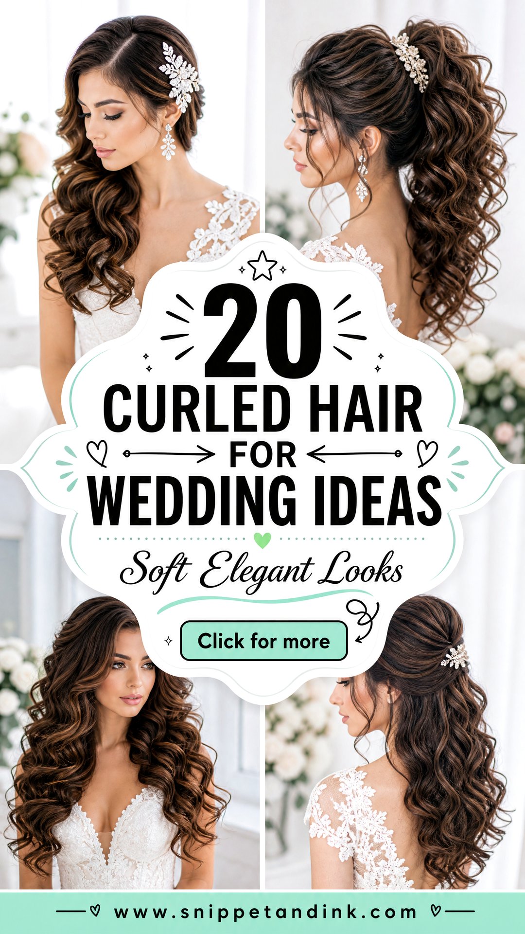 20 Curled Hair for Wedding Ideas for Soft Elegant Looks - 20 Curled Hair for Wedding Ideas for Soft, Elegant Looks