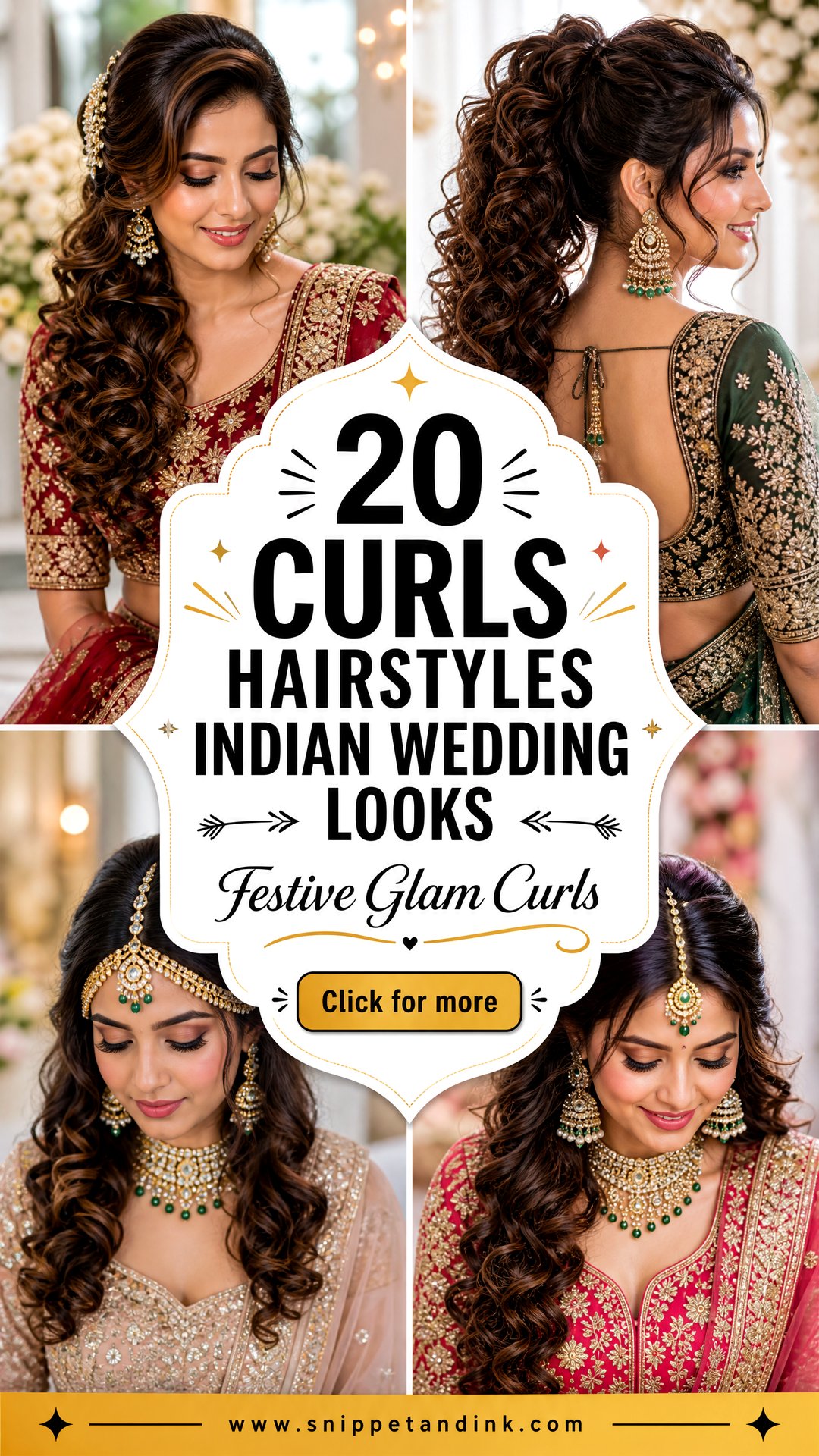 20 Curls Hairstyles Indian Wedding Looks for Festive Glam - 20 Curls Hairstyles Indian Wedding Looks for Festive Glam