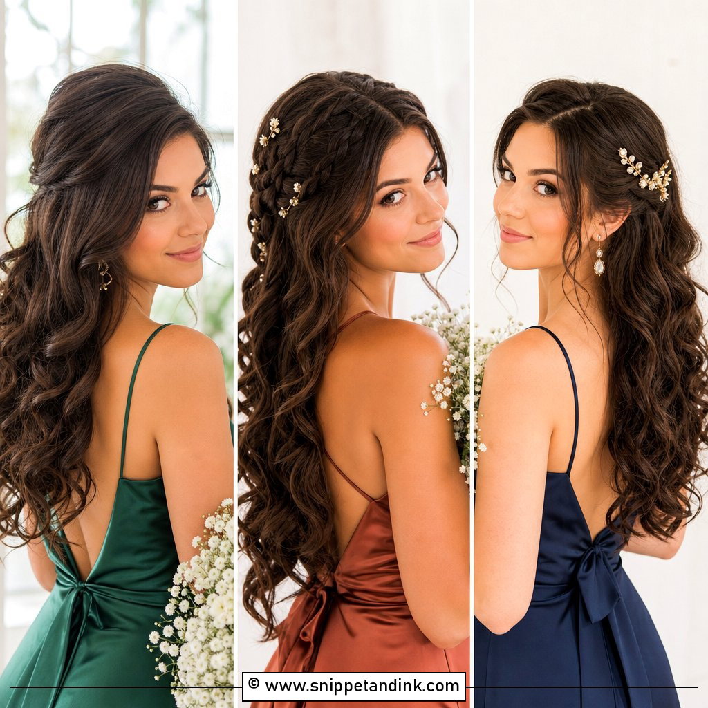 20 Curly Bridesmaid Hairstyles Down for Soft Romantic Looks