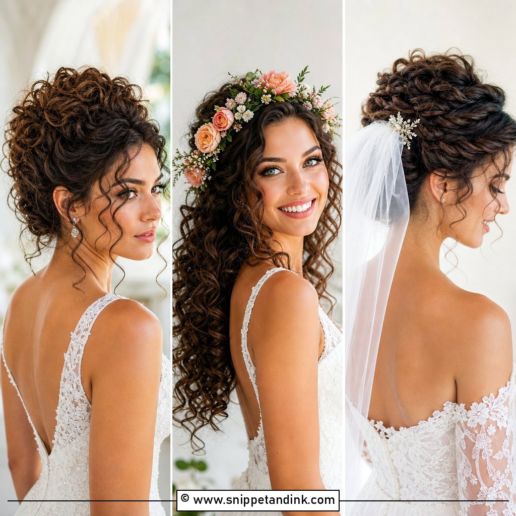 20 Curly Hairstyles for Medium Hair Wedding Looks to Love
