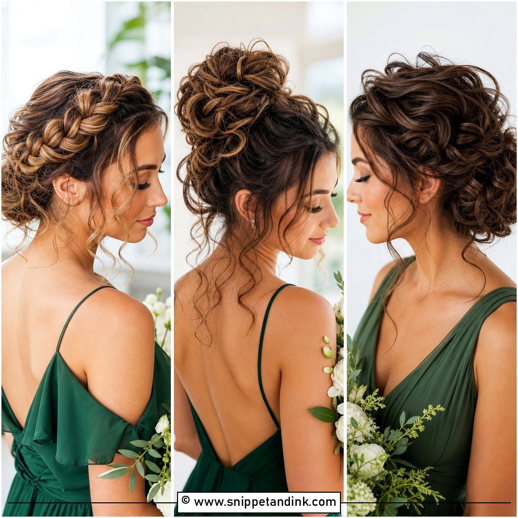 20 Curly Hairstyles for Wedding Bridesmaid Looks With Charm