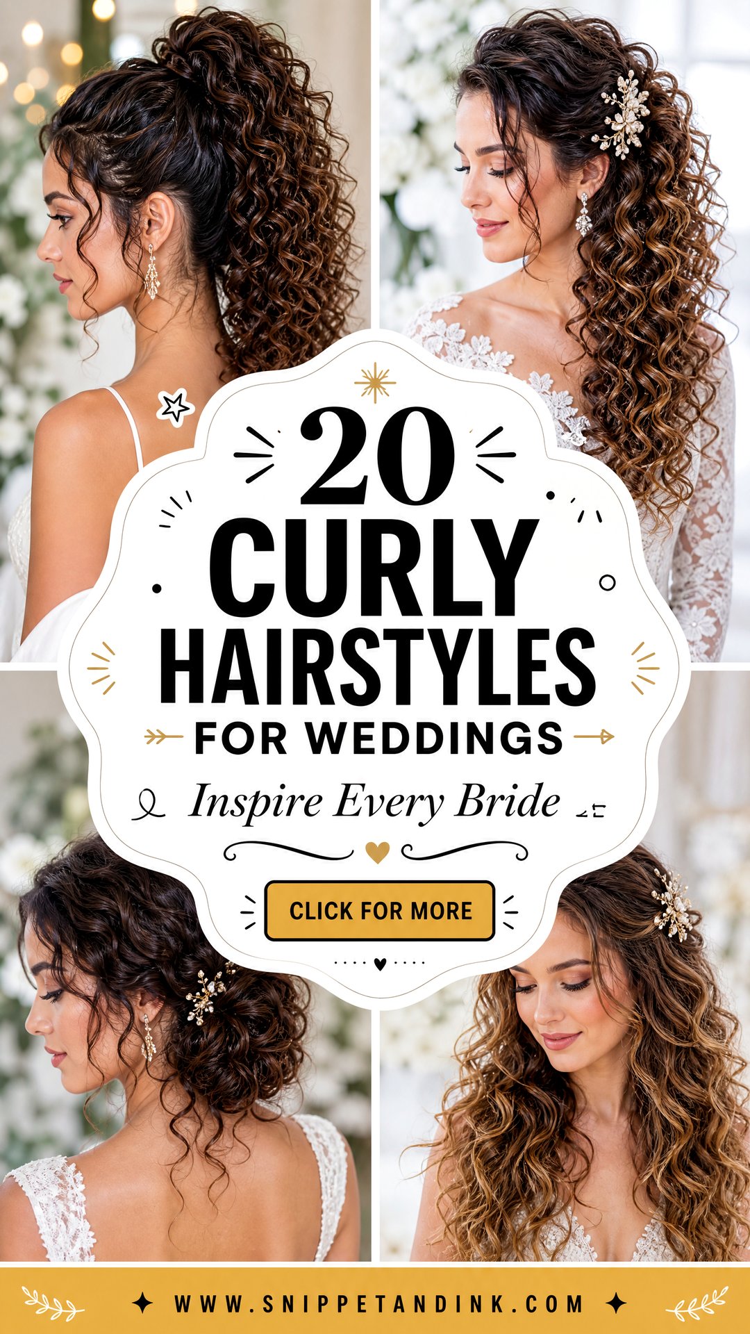 20 Curly Hairstyles for Weddings to Inspire Every Bride - 20 Curly Hairstyles for Weddings to Inspire Every Bride
