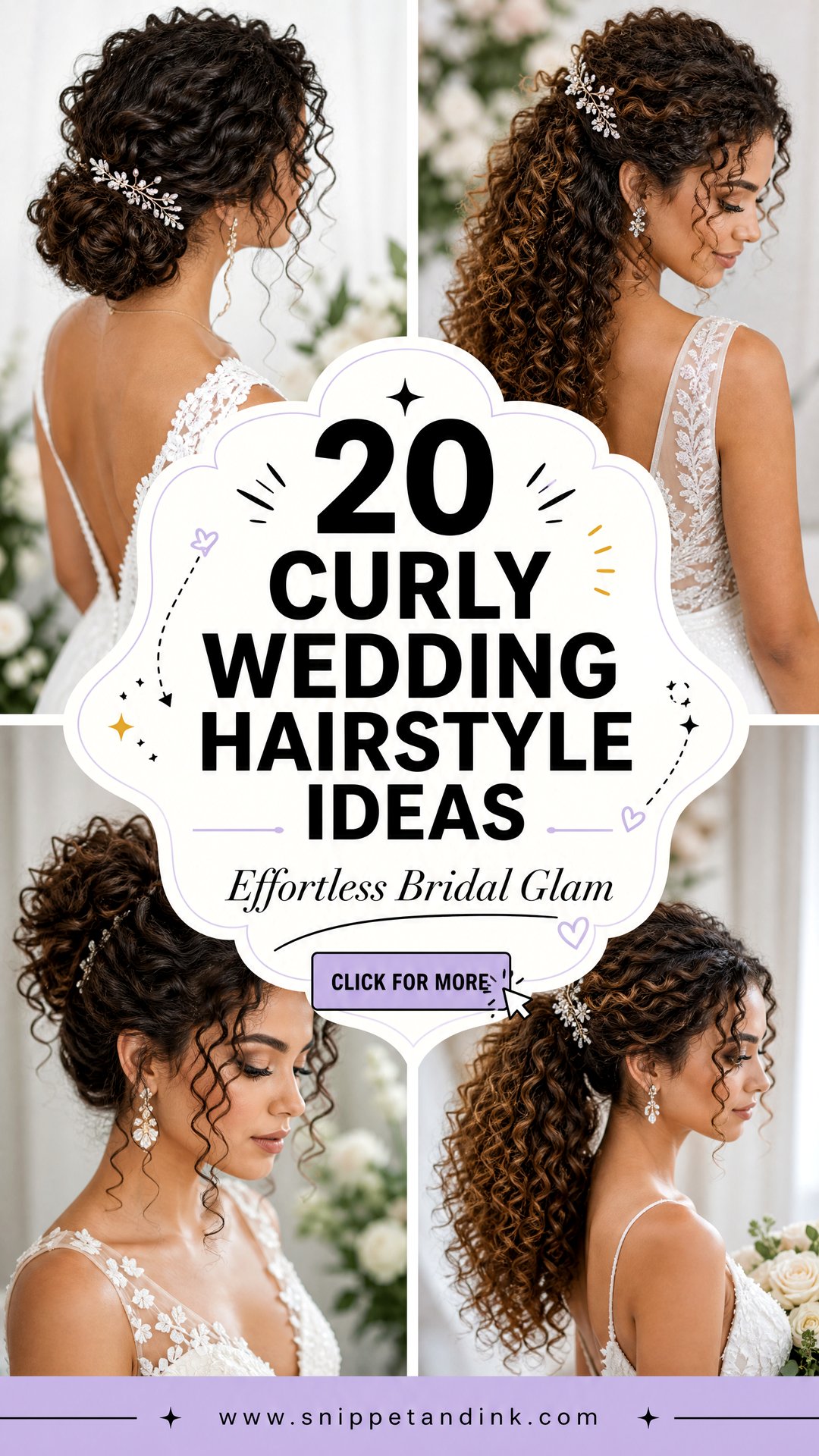 20 Curly Wedding Hairstyle Ideas for Effortless Bridal Glam - 20 Curly Wedding Hairstyle Ideas for Effortless Bridal Glam