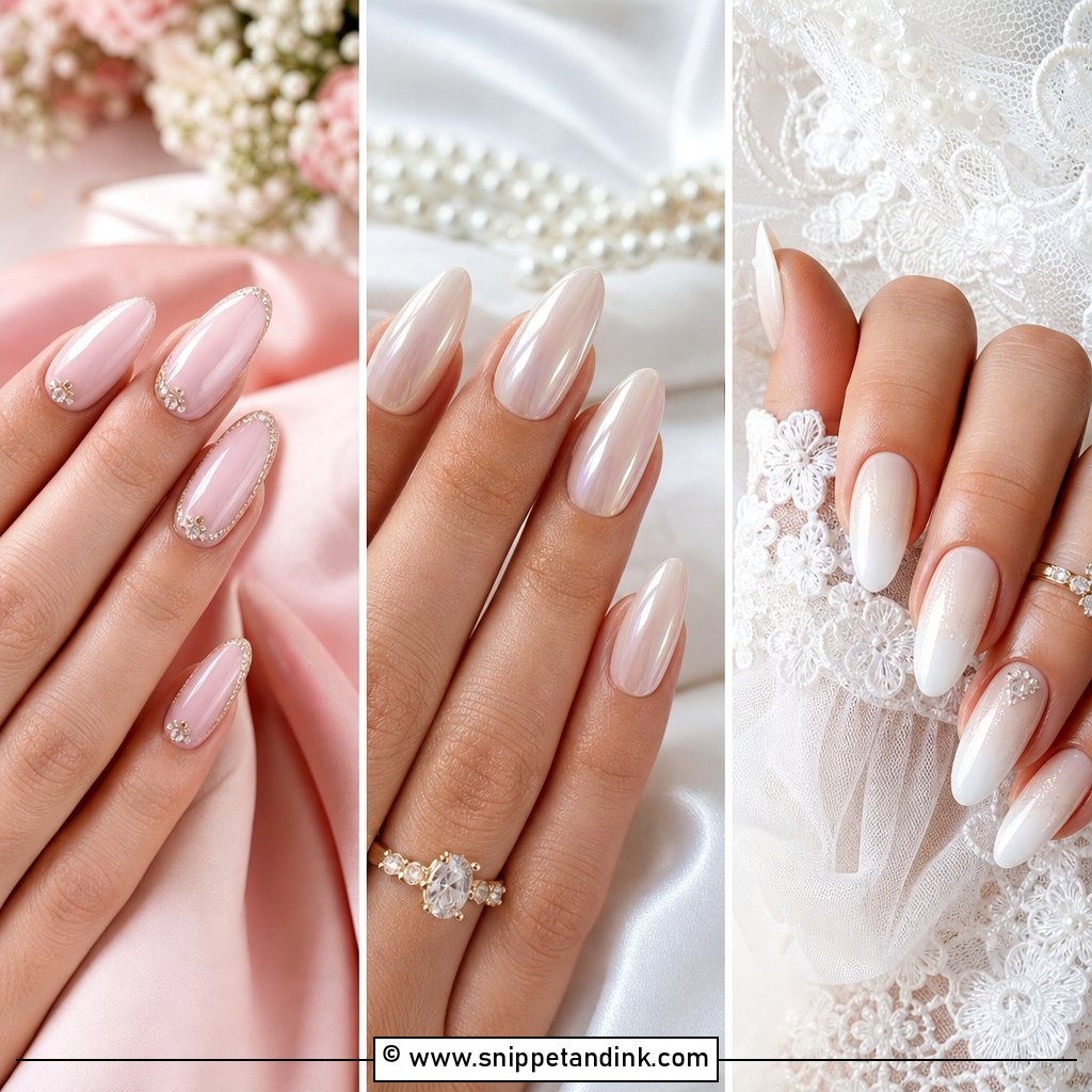 20 Cute Bridal Nails for a Romantic Wedding Manicure