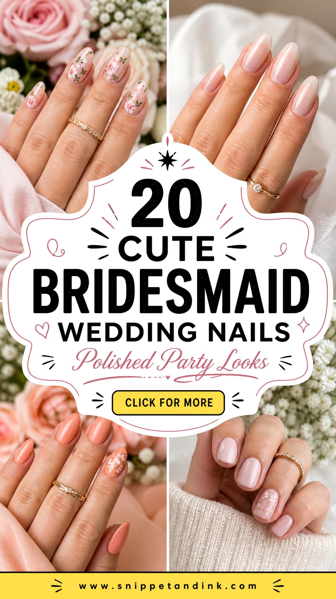 20 Cute Bridesmaid Wedding Nails for a Polished Party - 20 Cute Bridesmaid Wedding Nails for a Polished Party