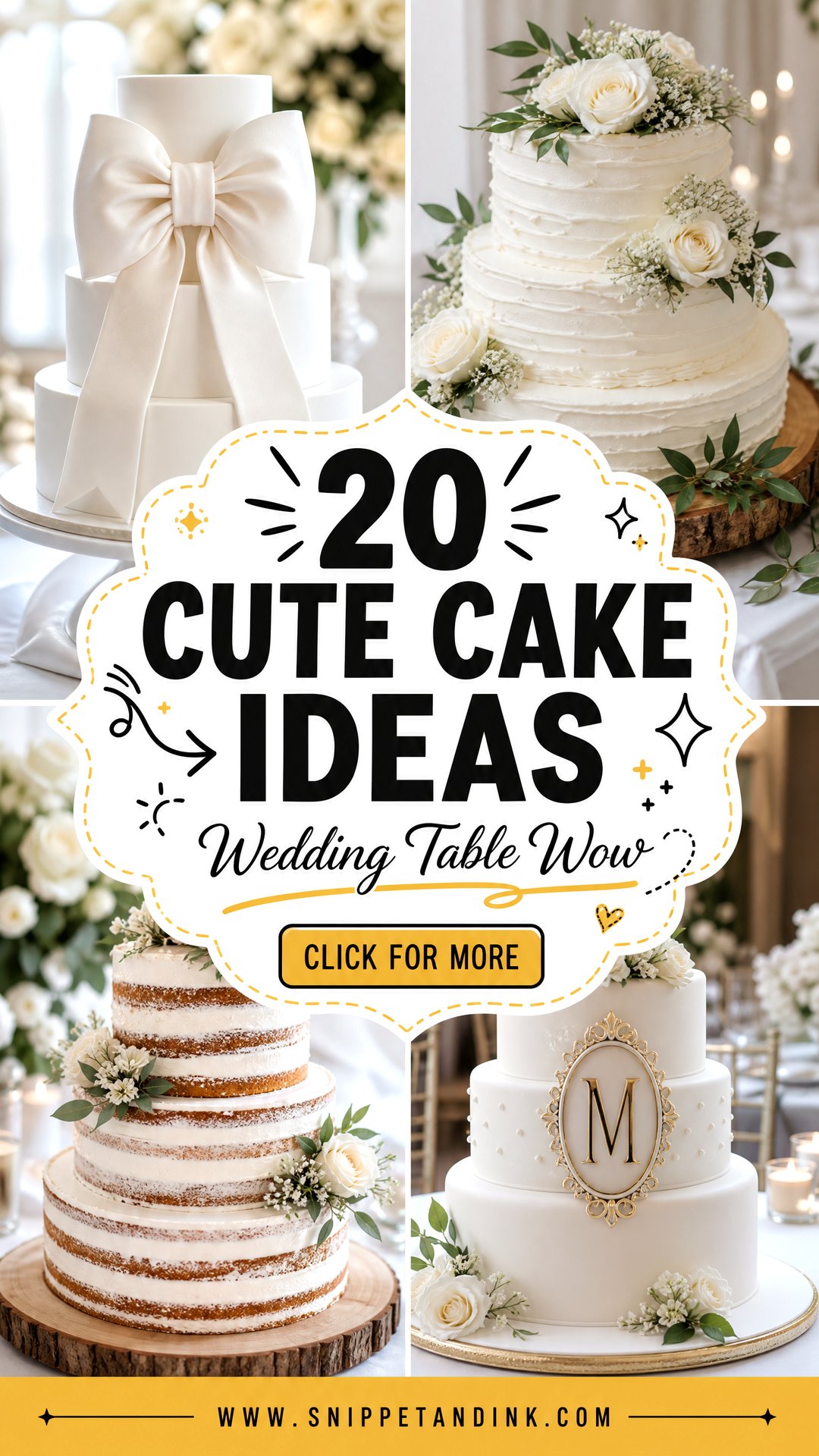 20 Cute Cake Ideas for Wedding Tables Guests Notice - 20 Cute Cake Ideas for Wedding Tables Guests Notice