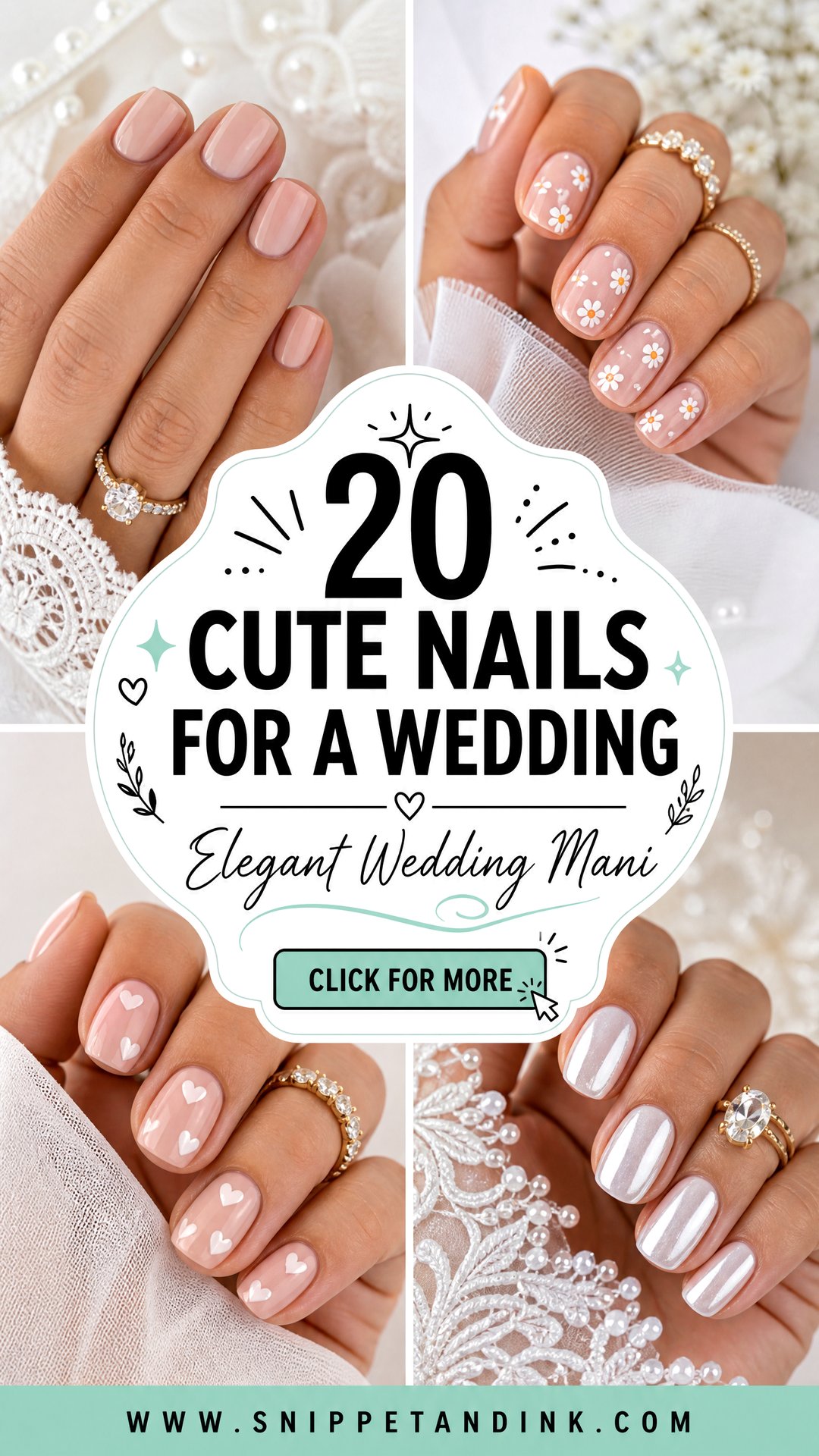 20 Cute Nails for a Wedding That Look Elegant - 20 Cute Nails for a Wedding That Look Elegant