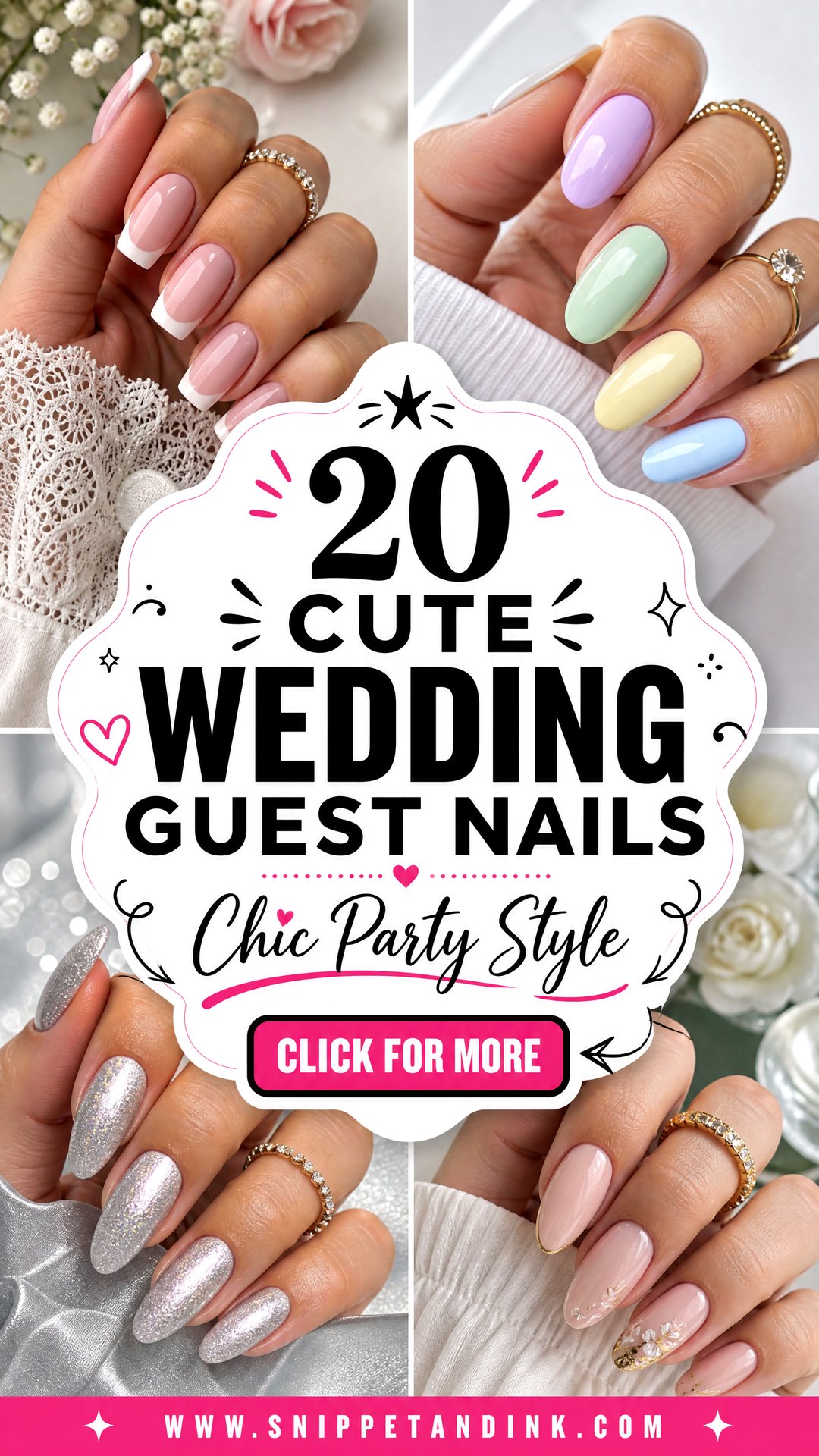 20 Cute Wedding Guest Nails for Chic Party Style - 20 Cute Wedding Guest Nails for Chic Party Style