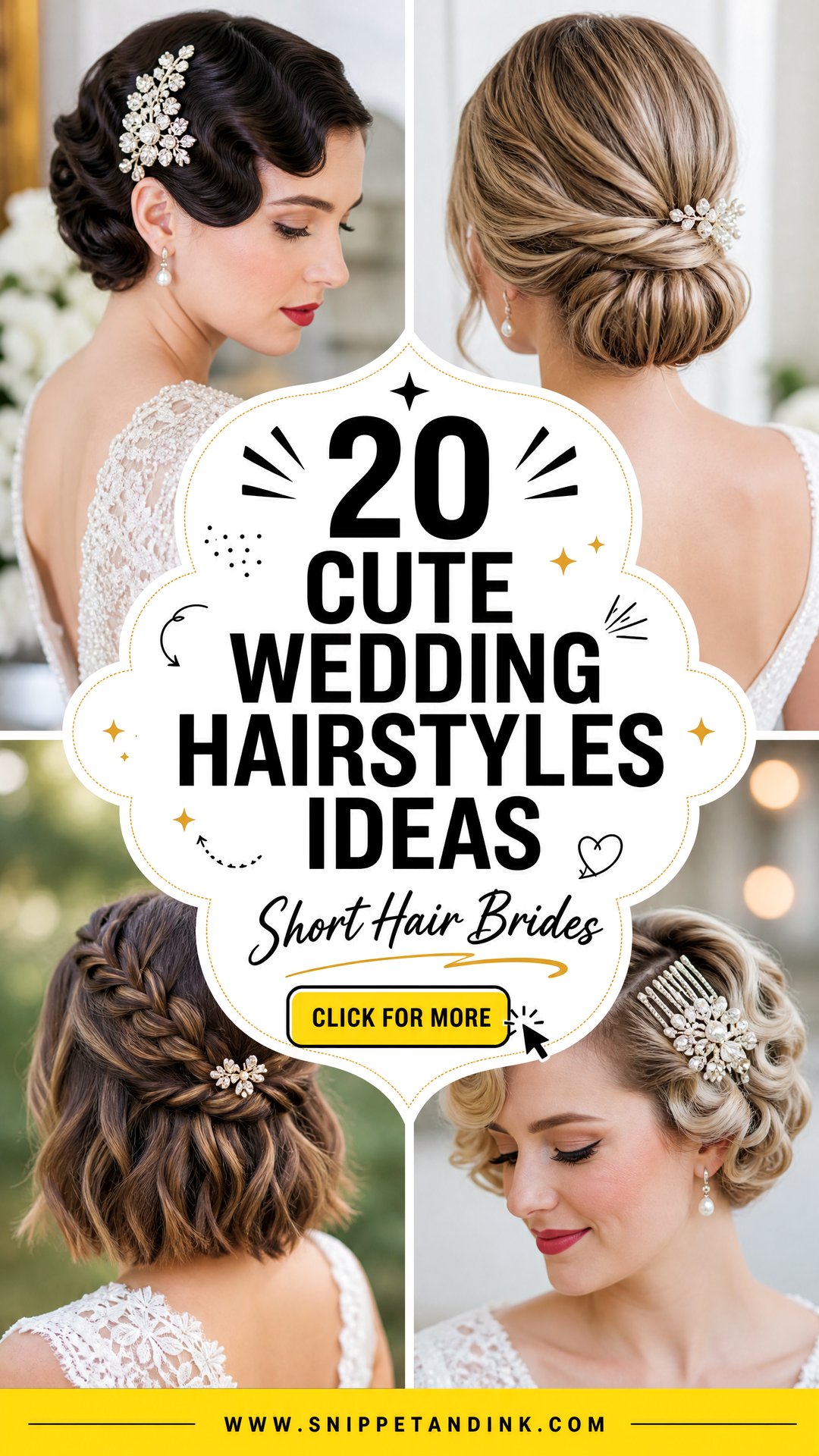 20 Cute Wedding Hairstyles for Short Hair Brides Love - 20 Cute Wedding Hairstyles for Short Hair Brides Love