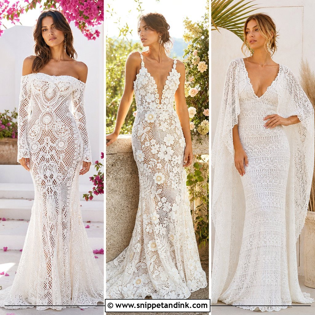 20 DIY Crochet Wedding Dress Ideas for Artistic Modern Brides