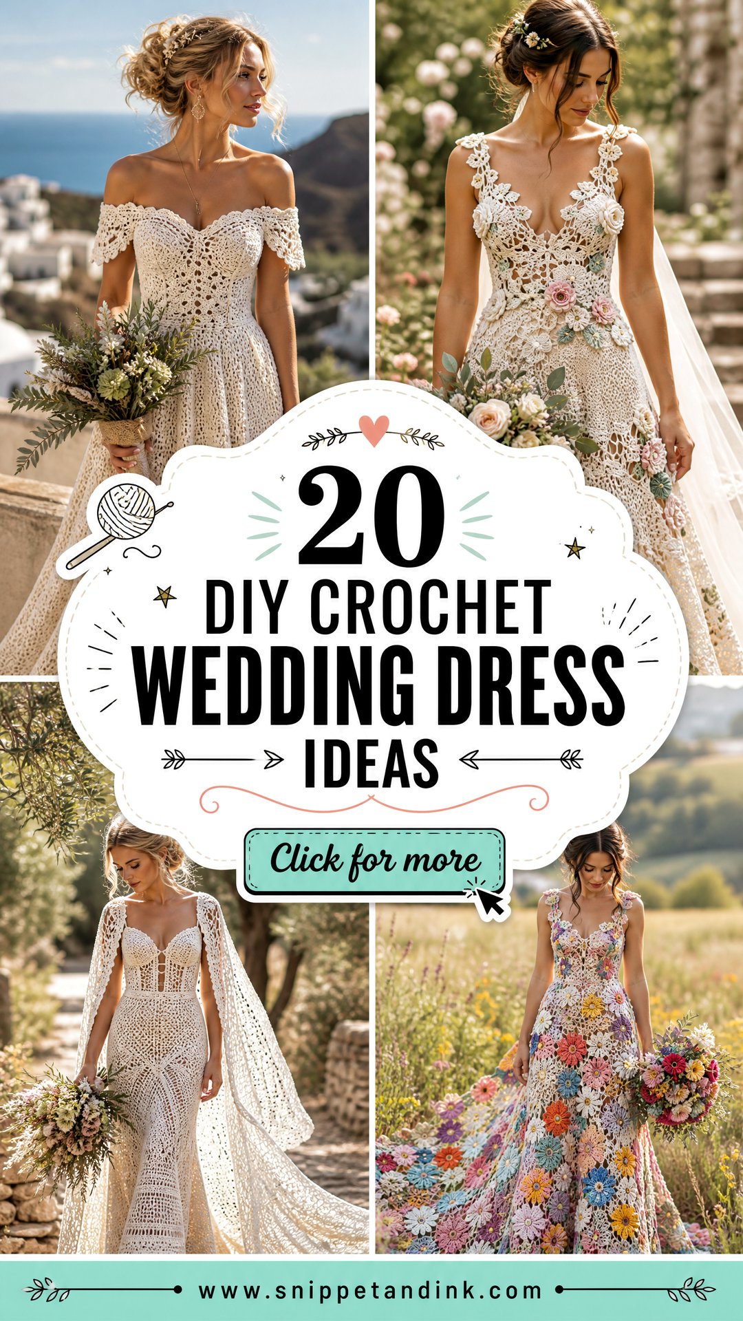 20 DIY Crochet Wedding Dress Ideas for Artistic Modern Brides - 20 DIY Crochet Wedding Dress Ideas for Artistic Modern Brides