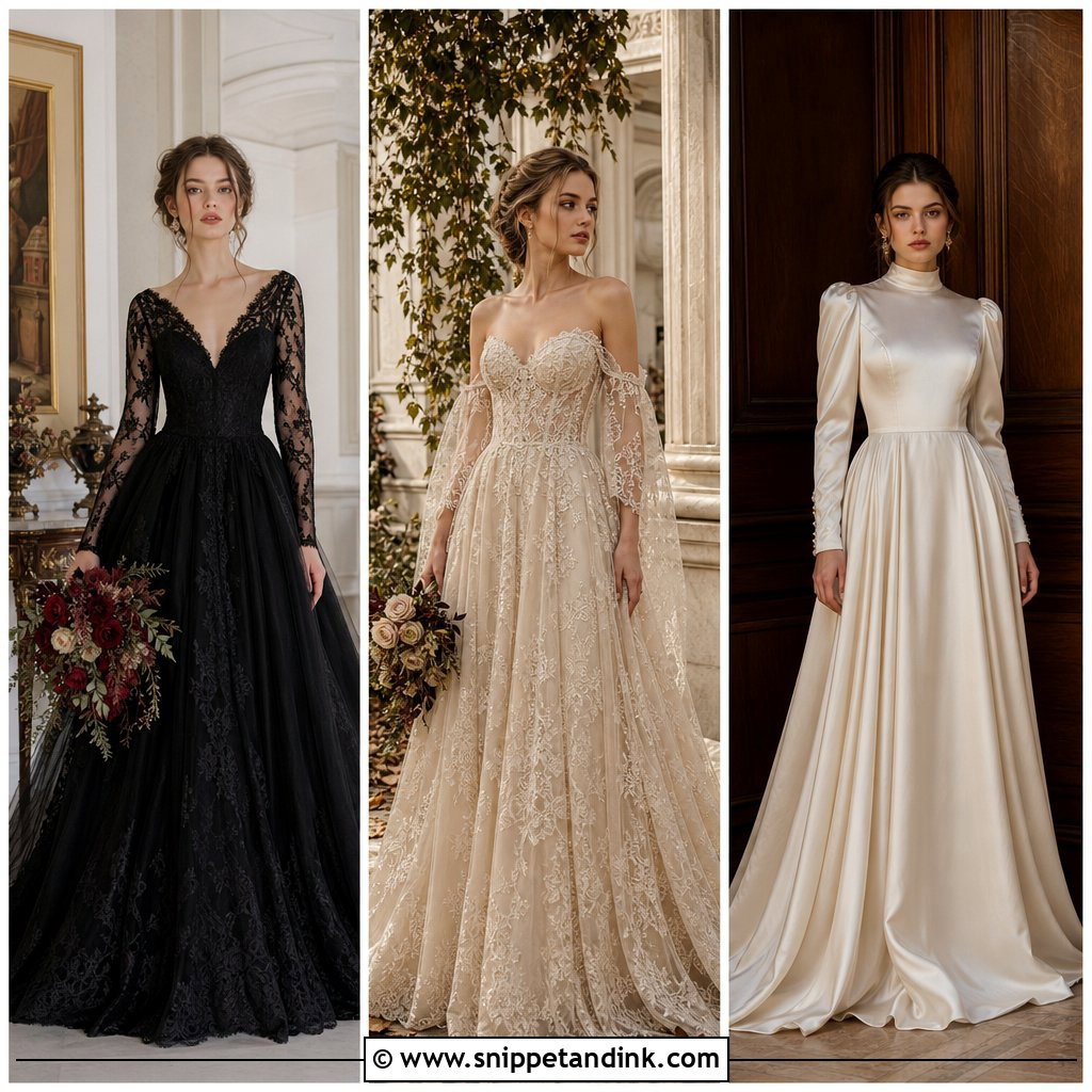 20 Dark Academia Wedding Dress Ideas: Moody Bridal Looks for Fall
