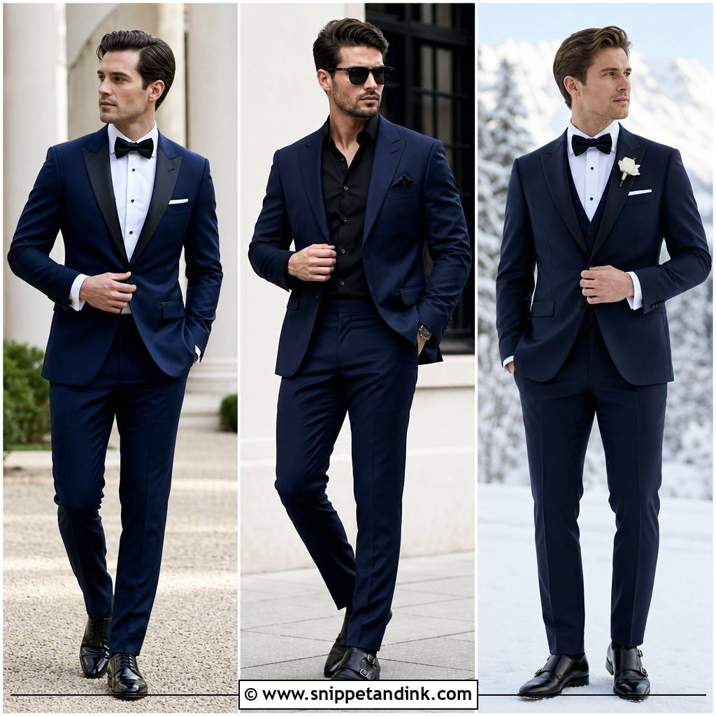 20 Dark Blue Tuxedo Wedding Ideas: Refined Groom Looks to Love