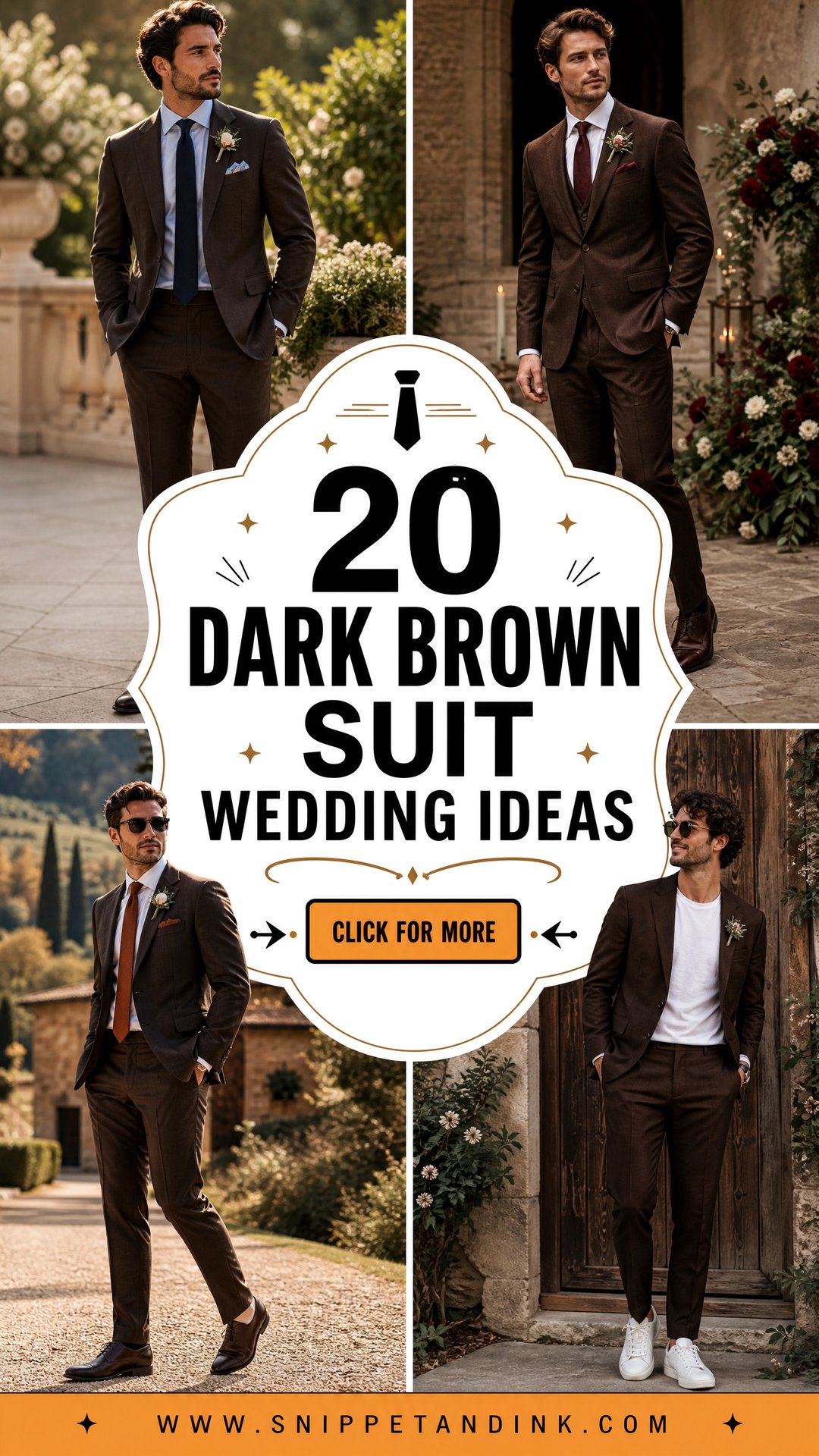 20 Dark Brown Suit Wedding Ideas Rich Refined Looks for Grooms - 20 Dark Brown Suit Wedding Ideas: Rich, Refined Looks for Grooms
