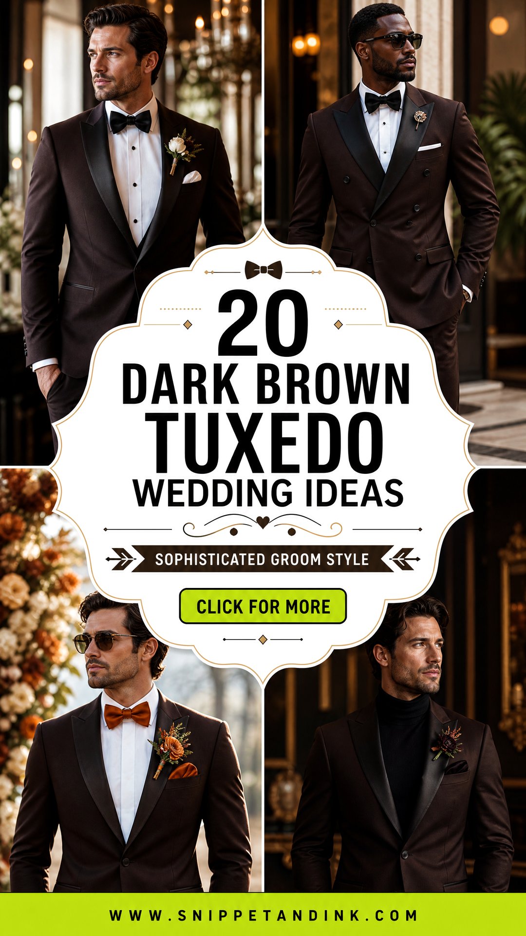20 Dark Brown Tuxedo Wedding Ideas Sophisticated Groom Style - 20 Dark Brown Tuxedo Wedding Ideas: Sophisticated Groom Style