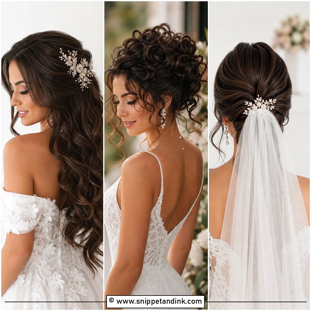 20 Dark Brown Wedding Hair Ideas for Rich Bridal Glam